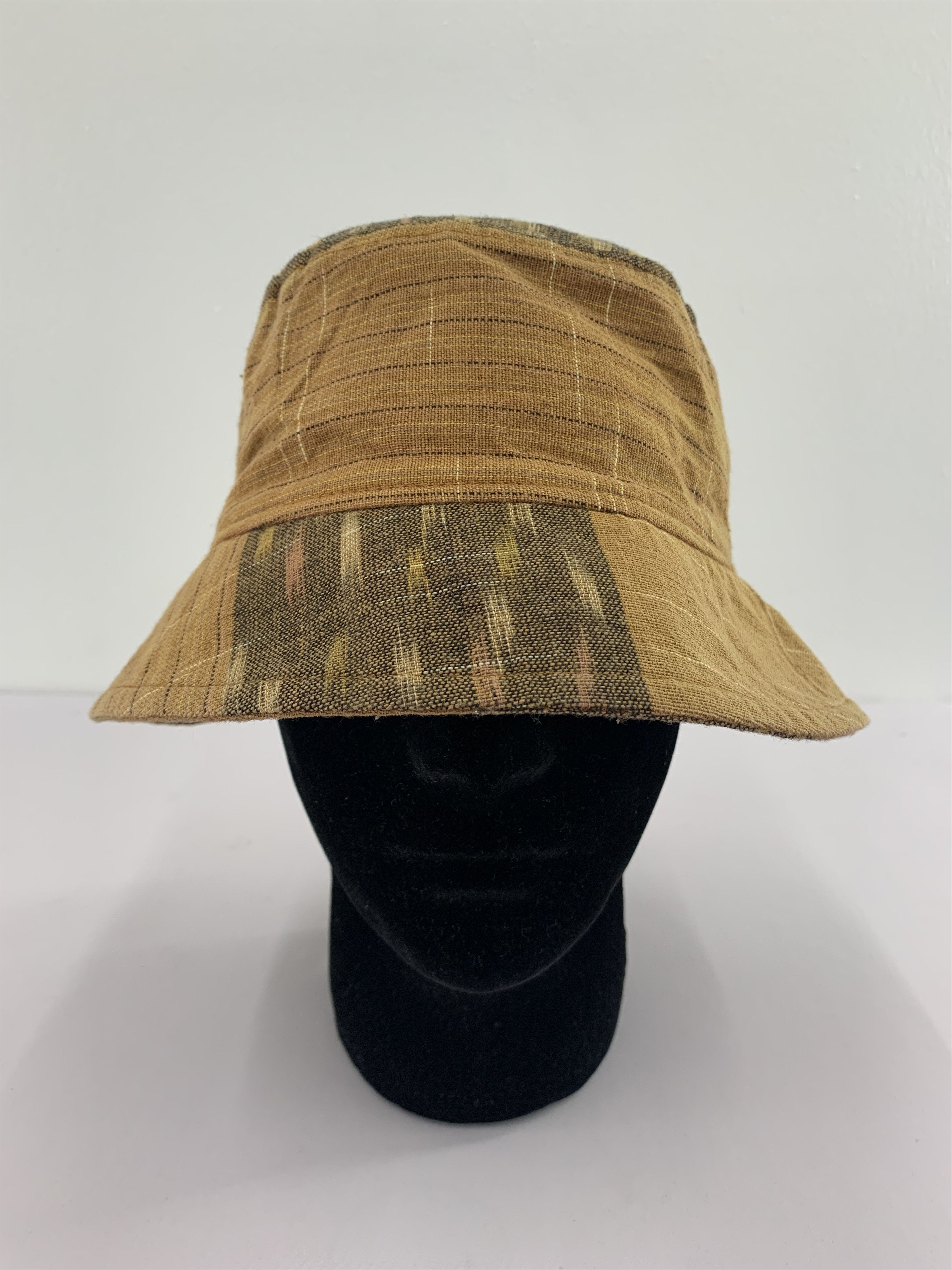Japanese Brand Unknown Brown Bucket Hats Nice Design - S3032 Size ONE SIZE - 2 Thumbnail