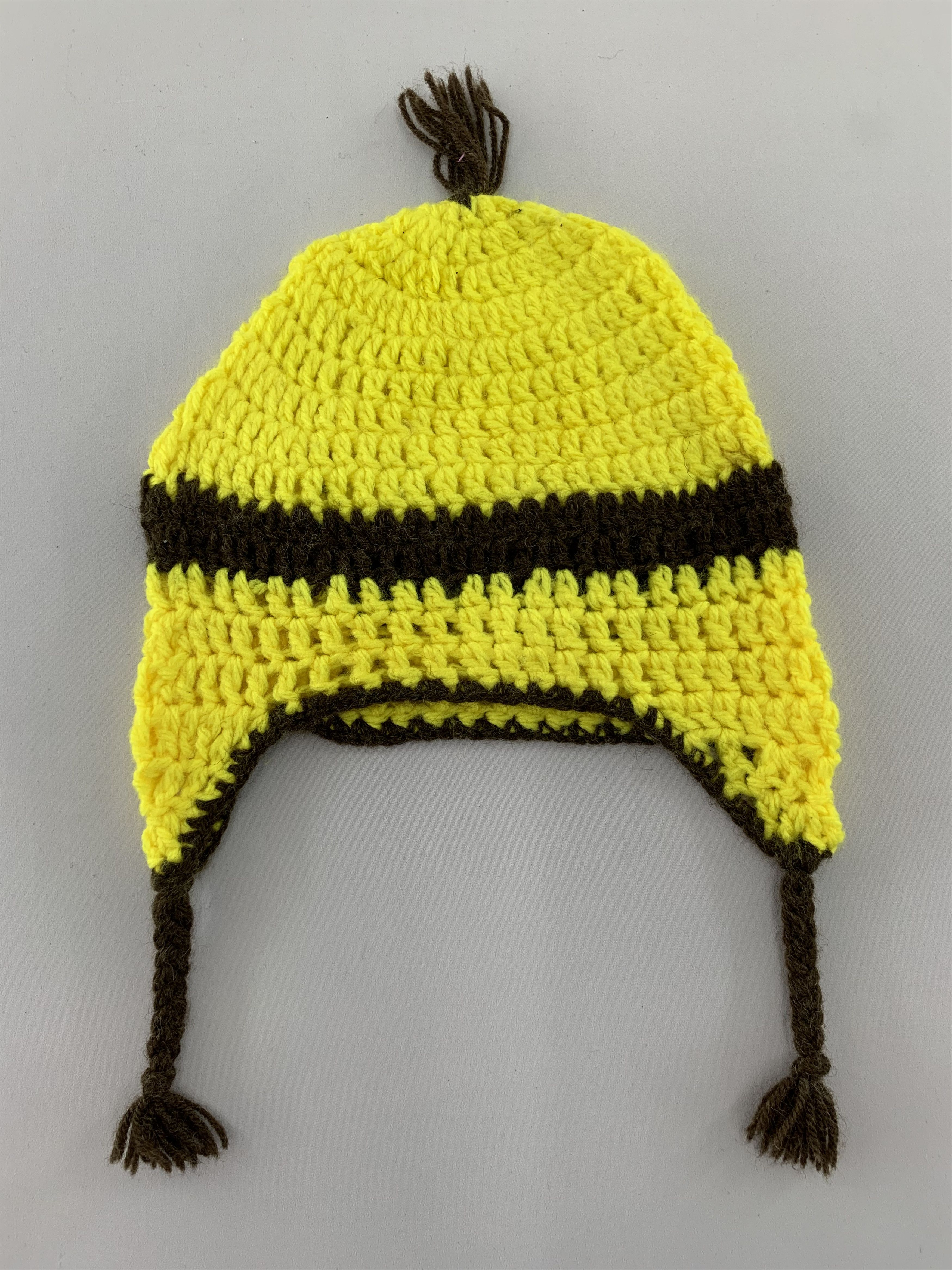 Handmade Minion Beanie Handmade Knitted Kids size Size ONE SIZE - 2 Thumbnail