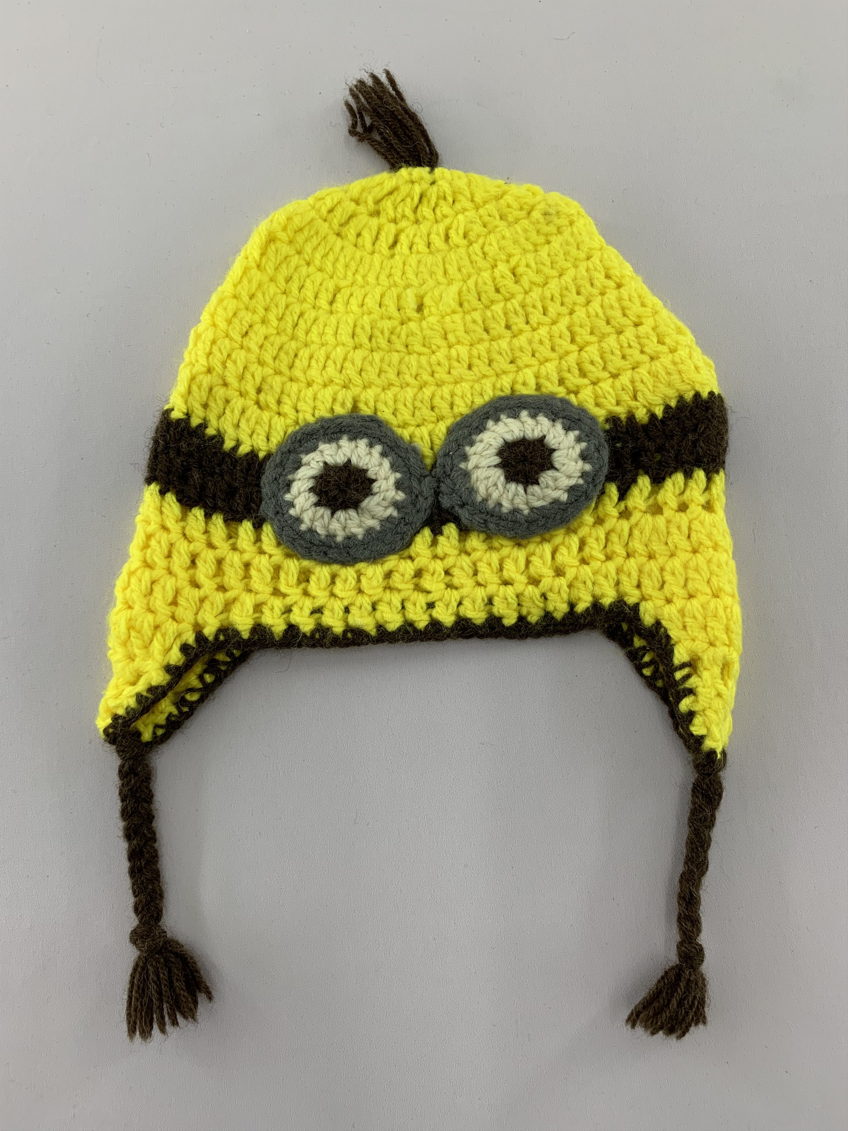 Handmade Minion Beanie Handmade Knitted Kids size Size ONE SIZE - 1 Thumbnail