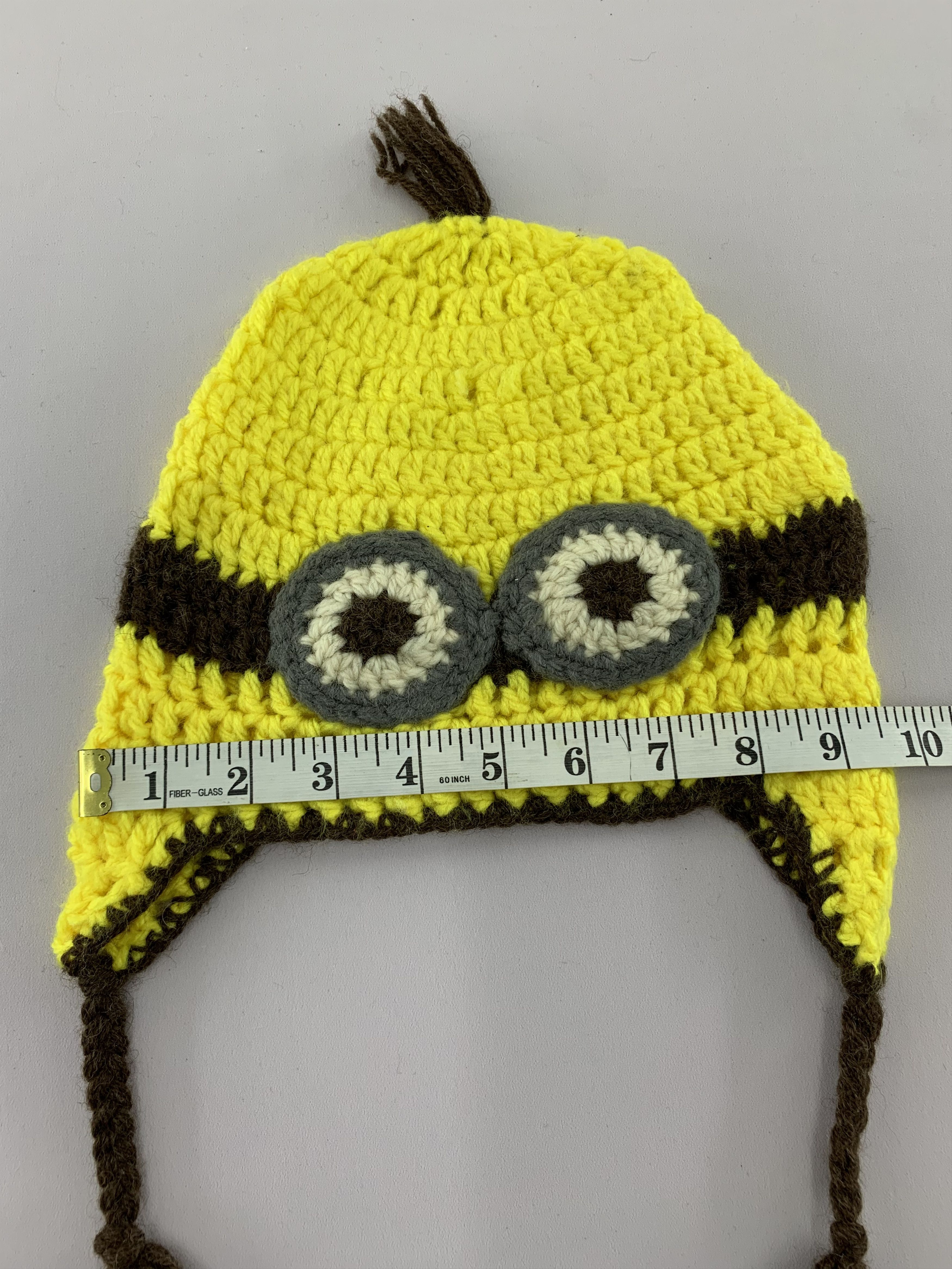 Handmade Minion Beanie Handmade Knitted Kids size Size ONE SIZE - 3 Thumbnail
