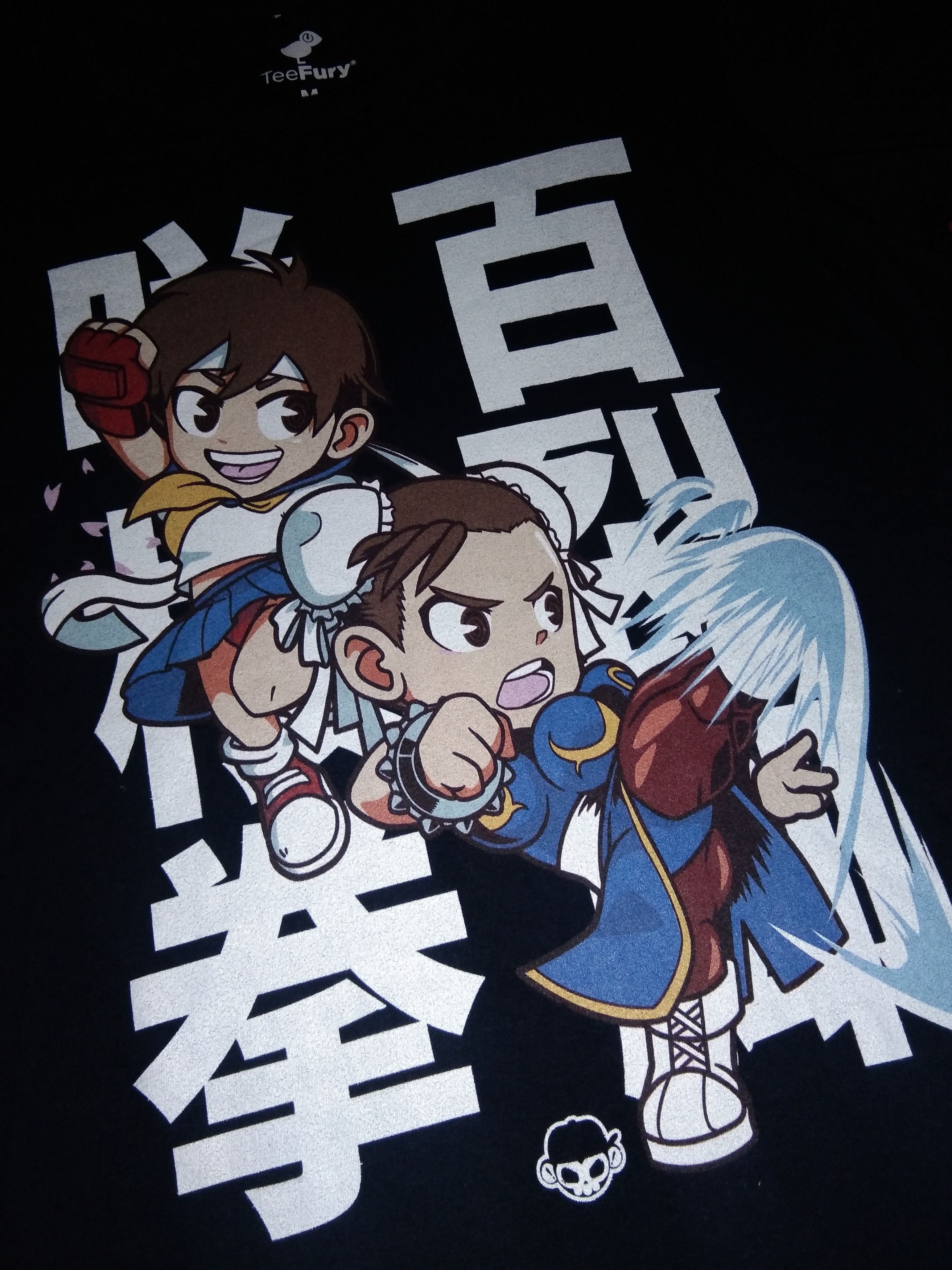 Teefury Street Fighter Chun Li Sakura women tshirt Size ONE SIZE - 1 Thumbnail