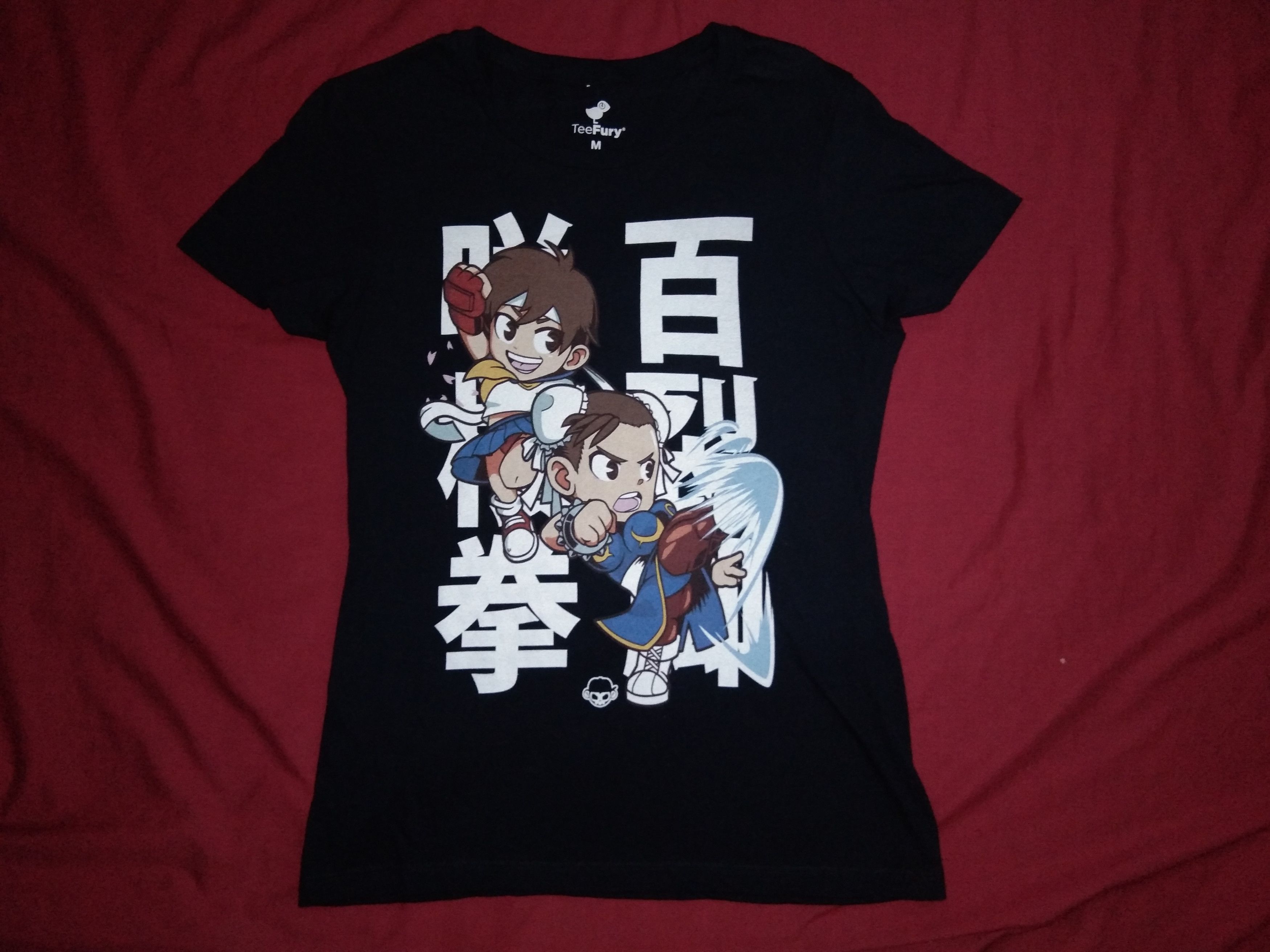 Teefury Street Fighter Chun Li Sakura women tshirt Size ONE SIZE - 2 Thumbnail