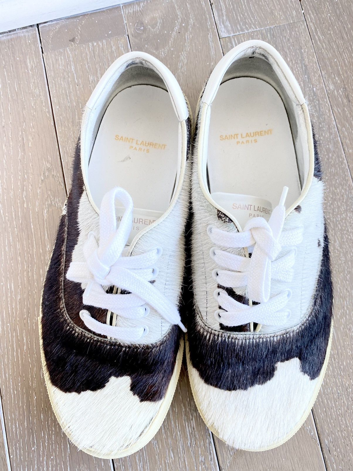 Hedi Slimane × Saint Laurent Paris SS15 Psych Rock PONY HAIR SKATE SLIDE SNEAKERS US8 US8.5 Size US 8 / EU 41 - 6 Thumbnail