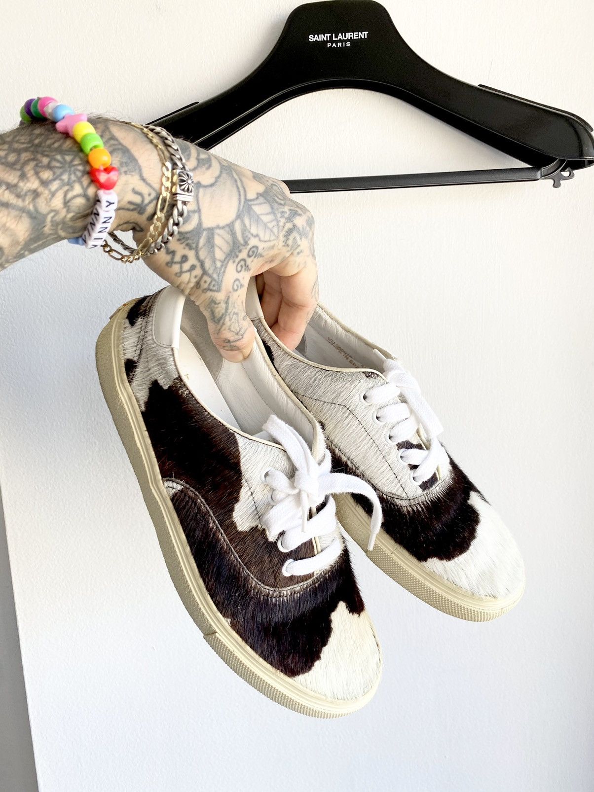 Hedi Slimane × Saint Laurent Paris SS15 Psych Rock PONY HAIR SKATE SLIDE SNEAKERS US8 US8.5 Size US 8 / EU 41 - 1 Thumbnail