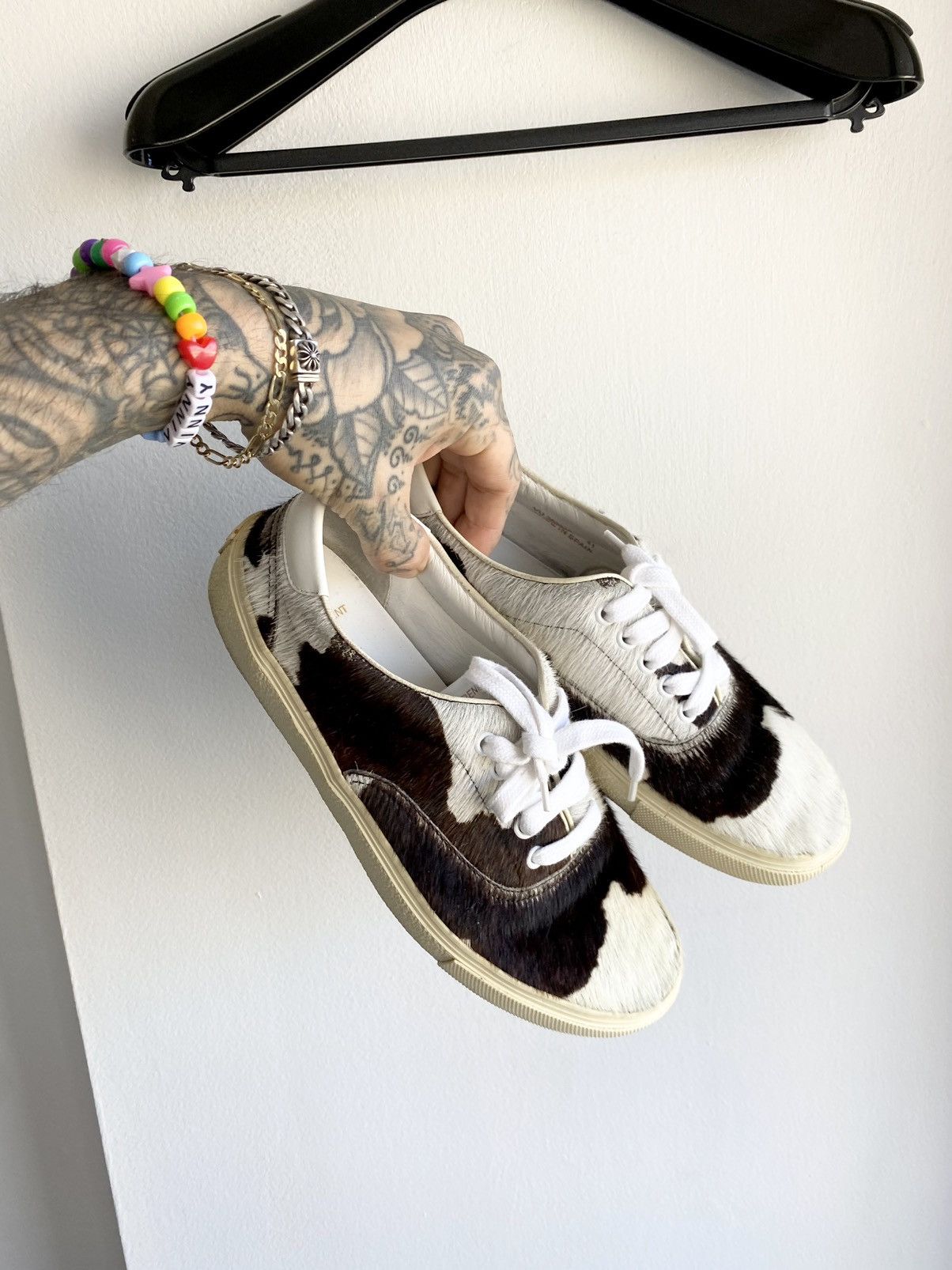 Hedi Slimane × Saint Laurent Paris SS15 Psych Rock PONY HAIR SKATE SLIDE SNEAKERS US8 US8.5 Size US 8 / EU 41 - 3 Thumbnail