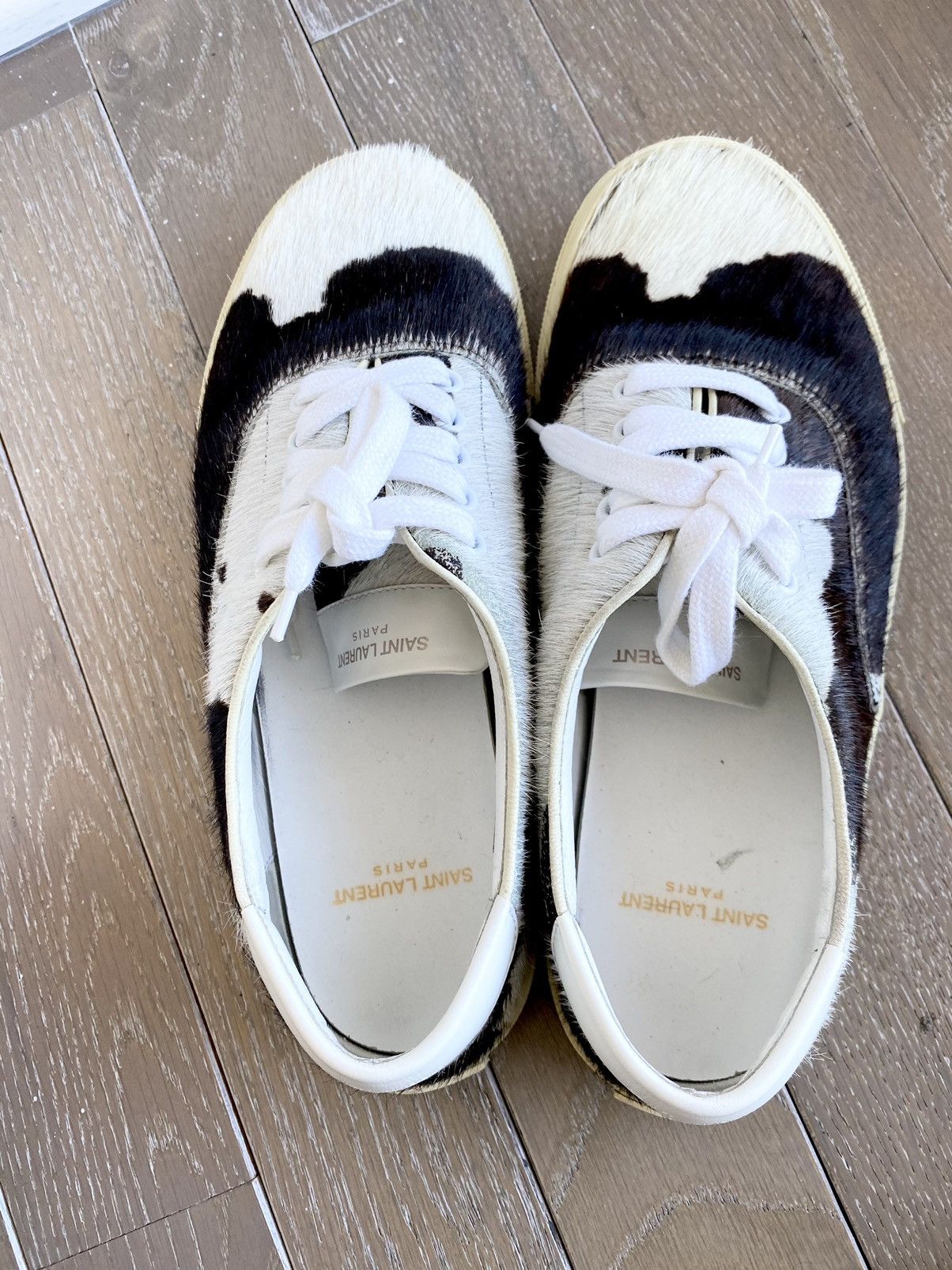 Hedi Slimane × Saint Laurent Paris SS15 Psych Rock PONY HAIR SKATE SLIDE SNEAKERS US8 US8.5 Size US 8 / EU 41 - 12 Thumbnail