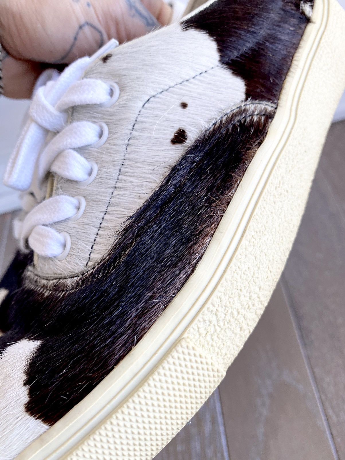 Hedi Slimane × Saint Laurent Paris SS15 Psych Rock PONY HAIR SKATE SLIDE SNEAKERS US8 US8.5 Size US 8 / EU 41 - 17 Thumbnail