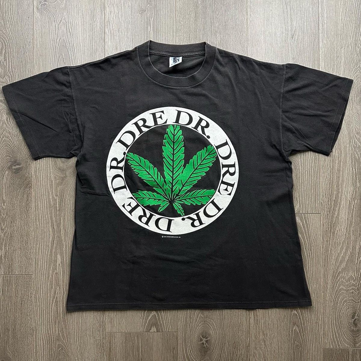 image of Vintage ‘93 Dr. Dre The Chronic 'deez Nuts' Tee in Black, Men's (Size XL)