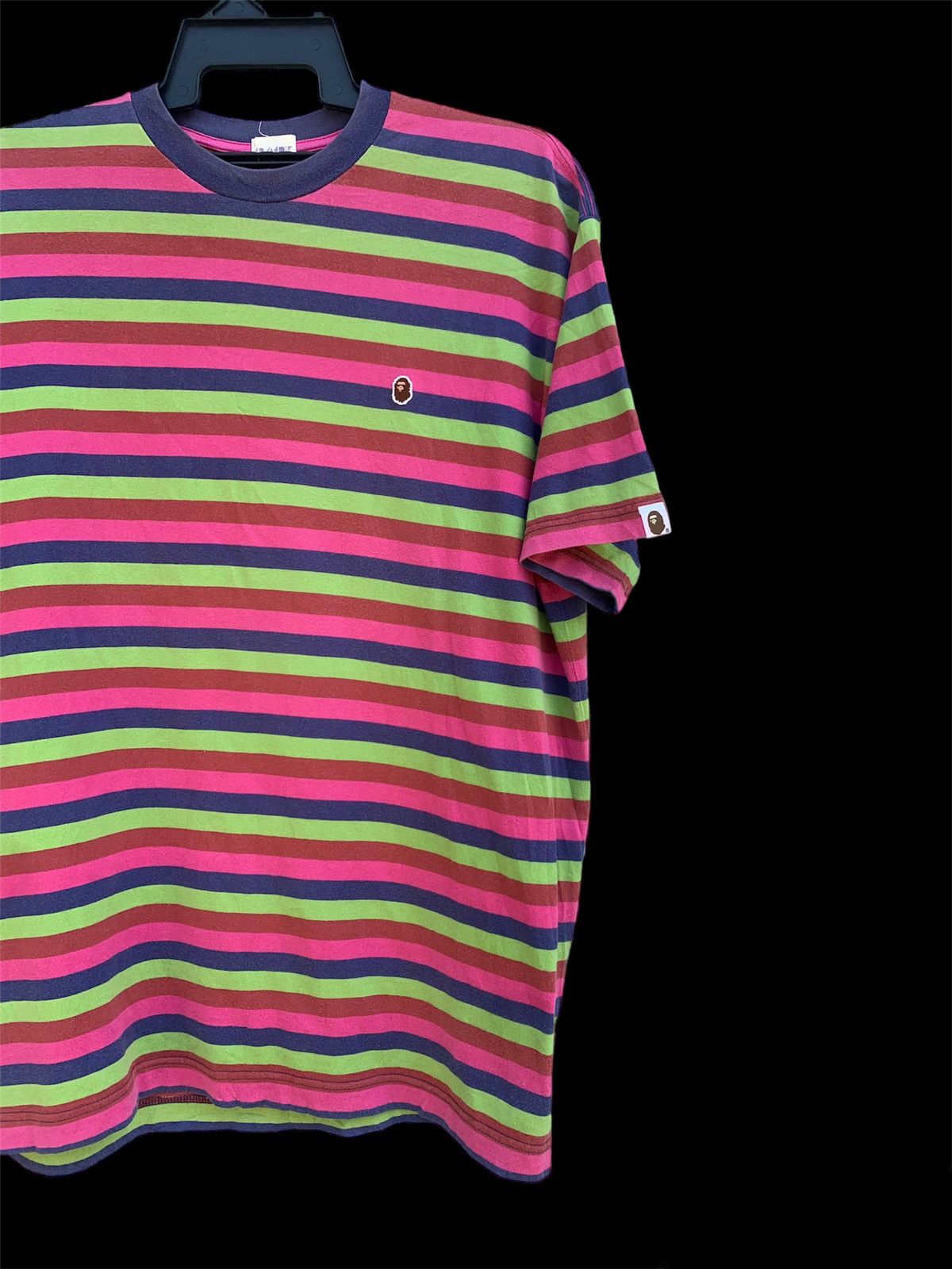 Bape One Point Striped Tee Size US XL / EU 56 / 4 - 3 Thumbnail