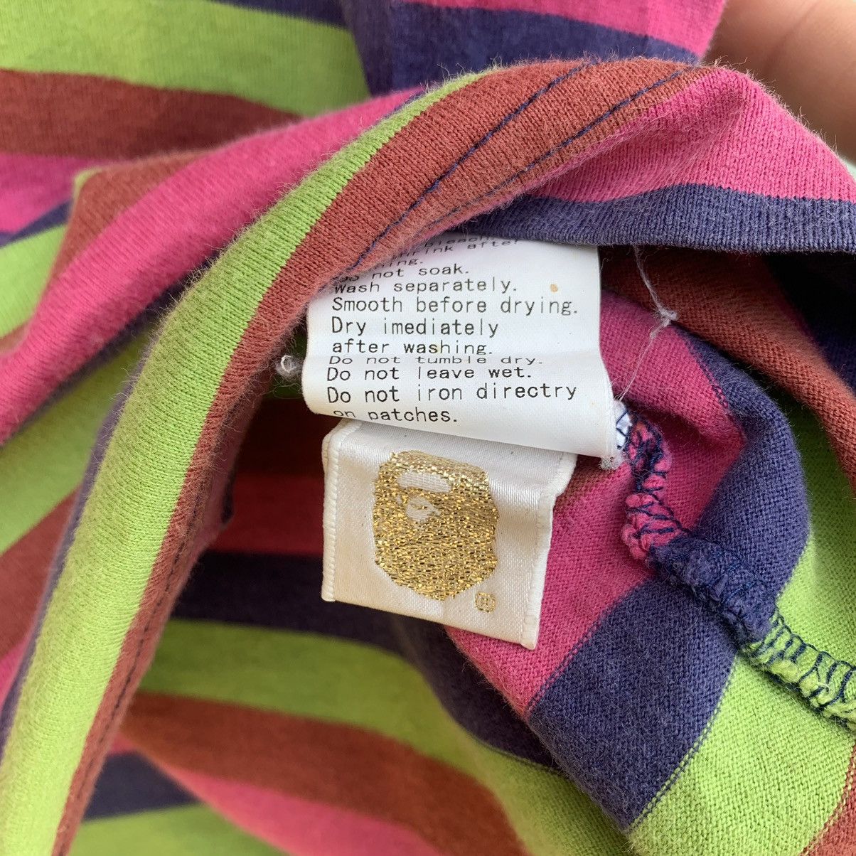 Bape One Point Striped Tee Size US XL / EU 56 / 4 - 12 Thumbnail