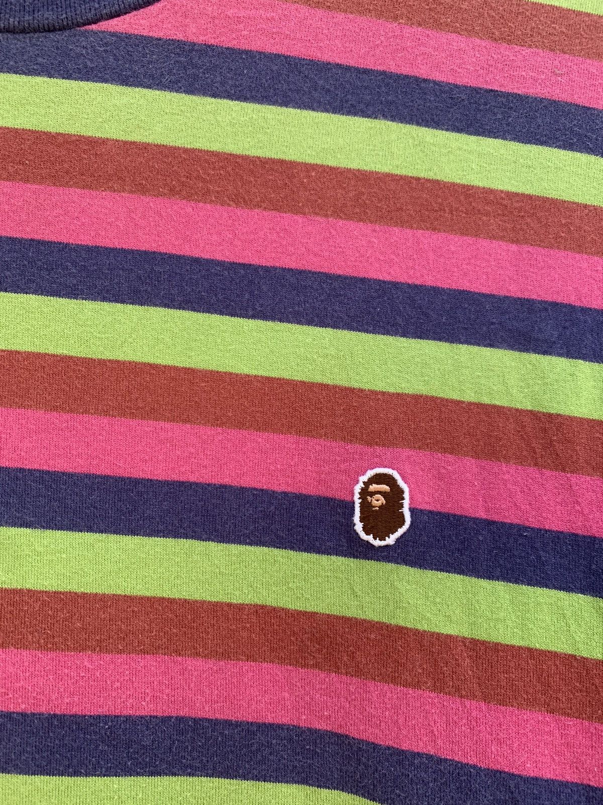 Bape One Point Striped Tee Size US XL / EU 56 / 4 - 9 Thumbnail