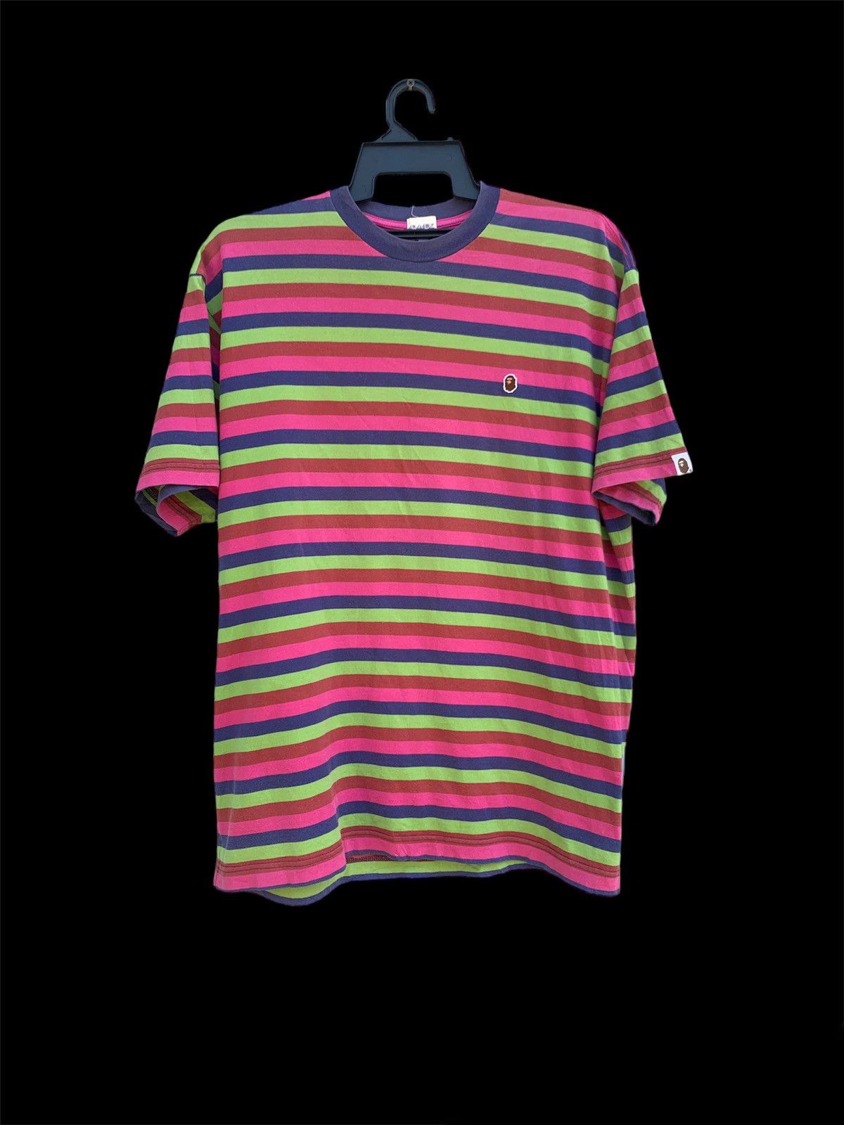 Bape One Point Striped Tee Size US XL / EU 56 / 4 - 1 Thumbnail