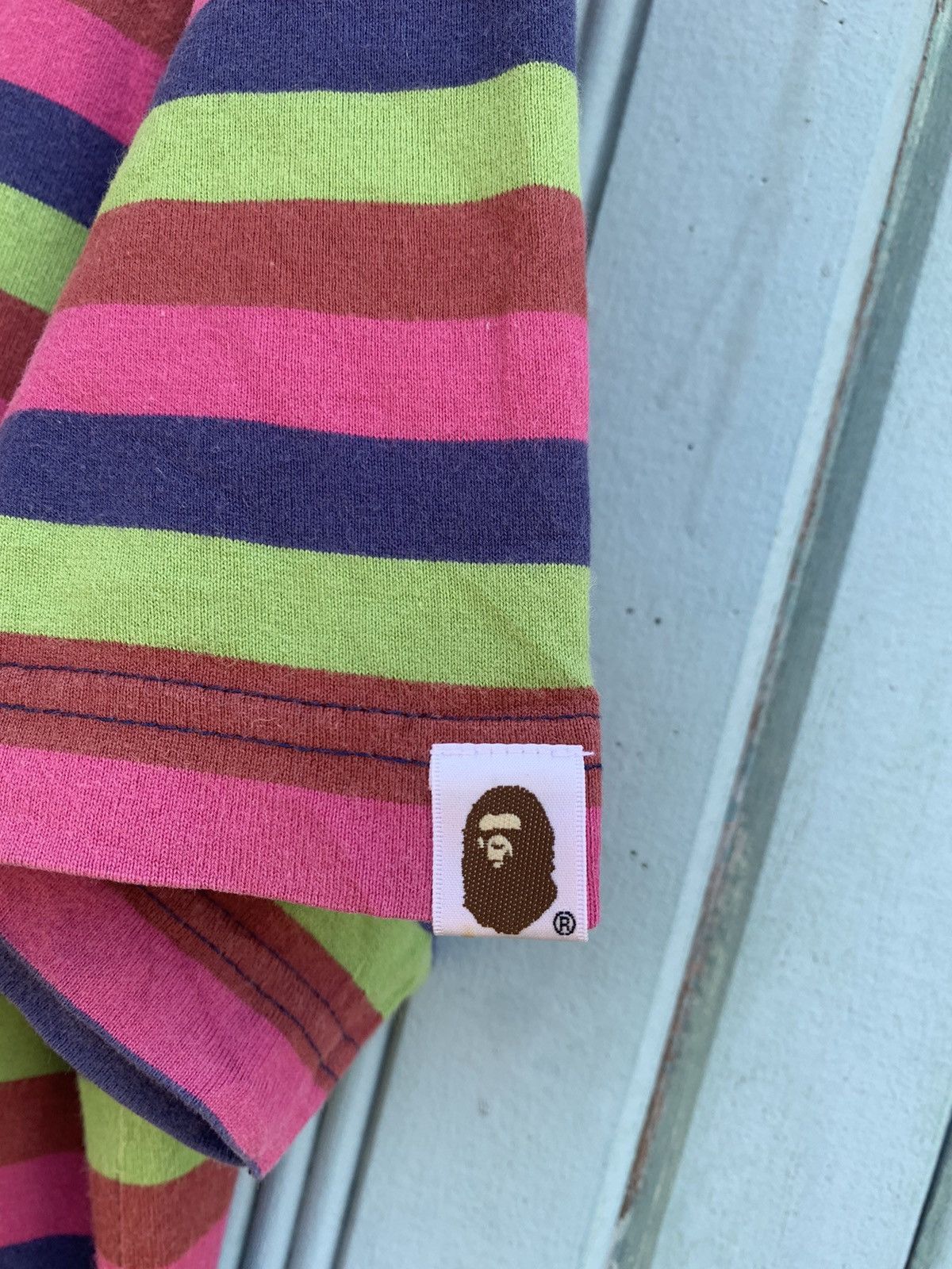 Bape One Point Striped Tee Size US XL / EU 56 / 4 - 7 Thumbnail