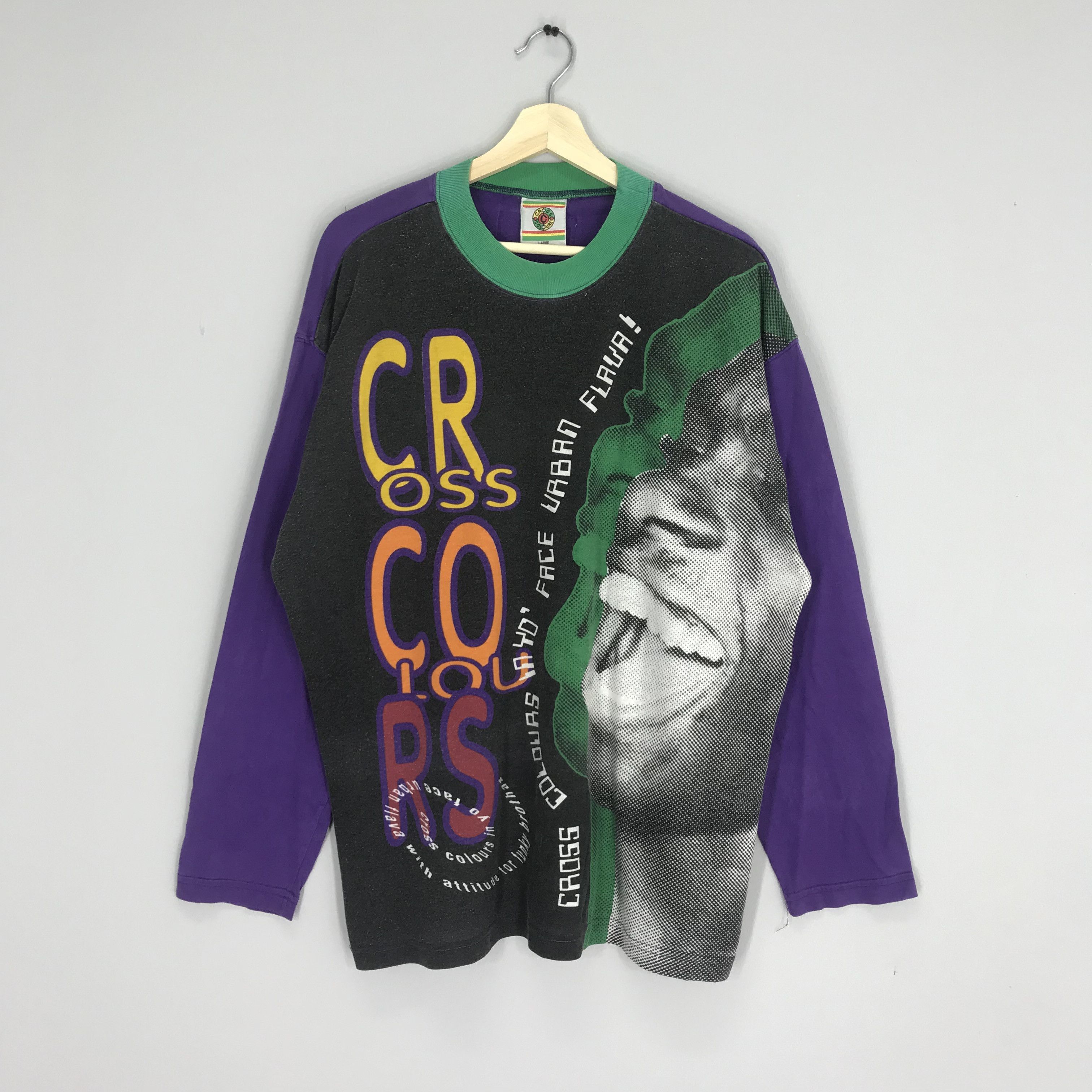 Cross Colours 90s Cross Colours “Ya Dig” In Yo Face Urban Flava Hip Hop Size US XL / EU 56 / 4 - 1 Thumbnail