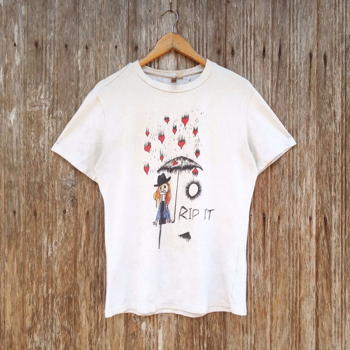 John Galliano Italy Nice Design Rip It T-shirt