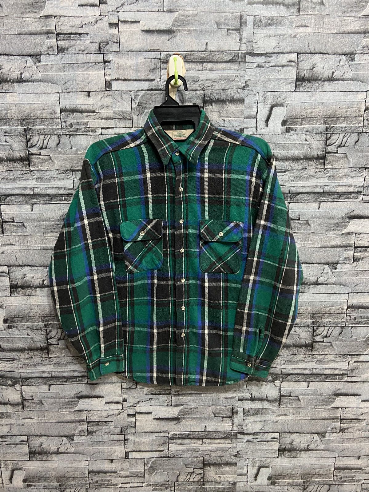 Redhead Vintage Redhead Flannel double pocket plaid fit L Size US L / EU 52-54 / 3 - 1 Thumbnail
