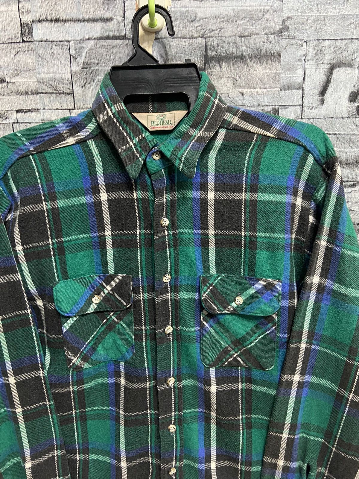 Redhead Vintage Redhead Flannel double pocket plaid fit L Size US L / EU 52-54 / 3 - 2 Thumbnail