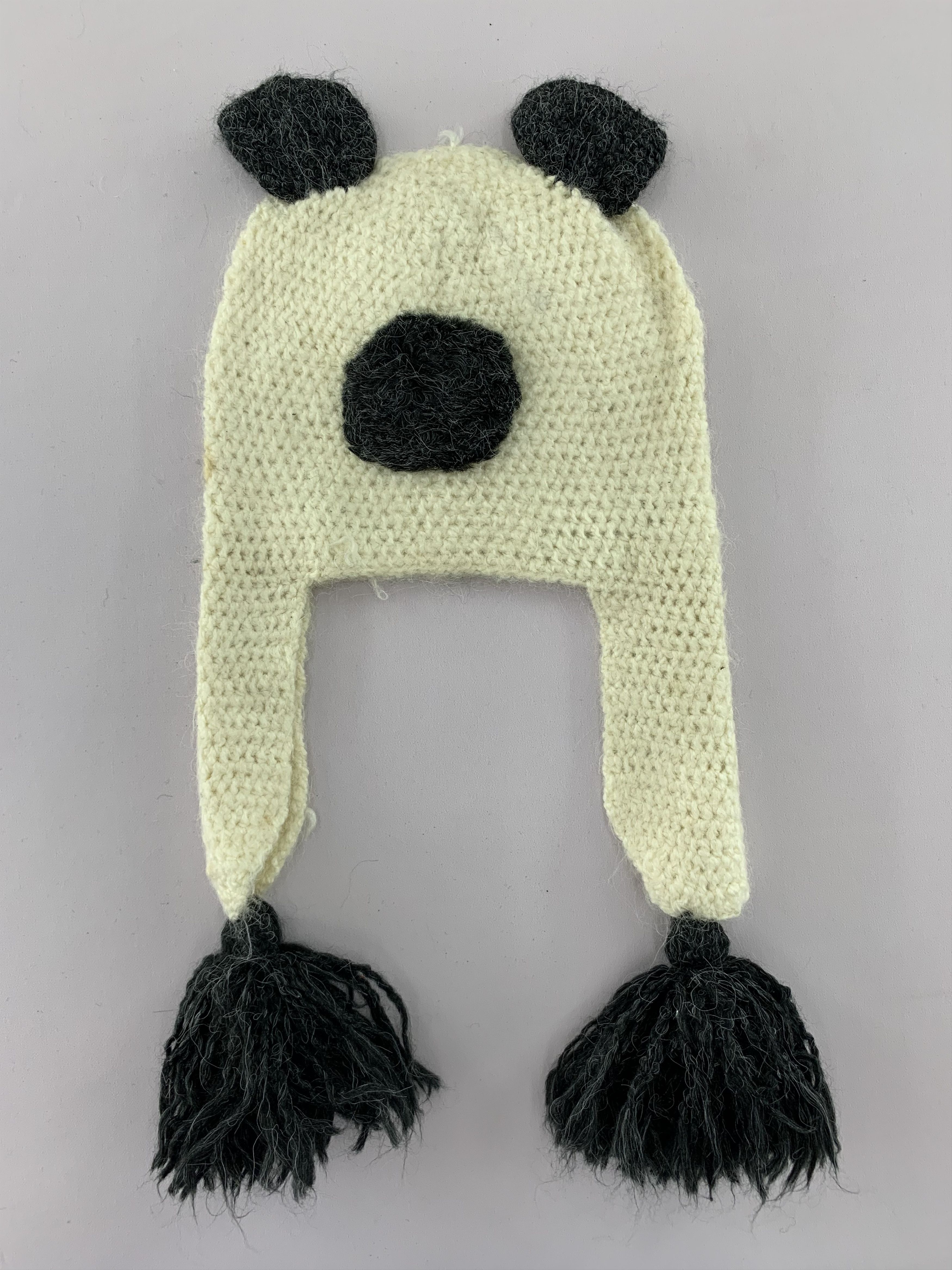 Handmade Kids Beanie Earflap Knitted Size ONE SIZE - 3 Thumbnail