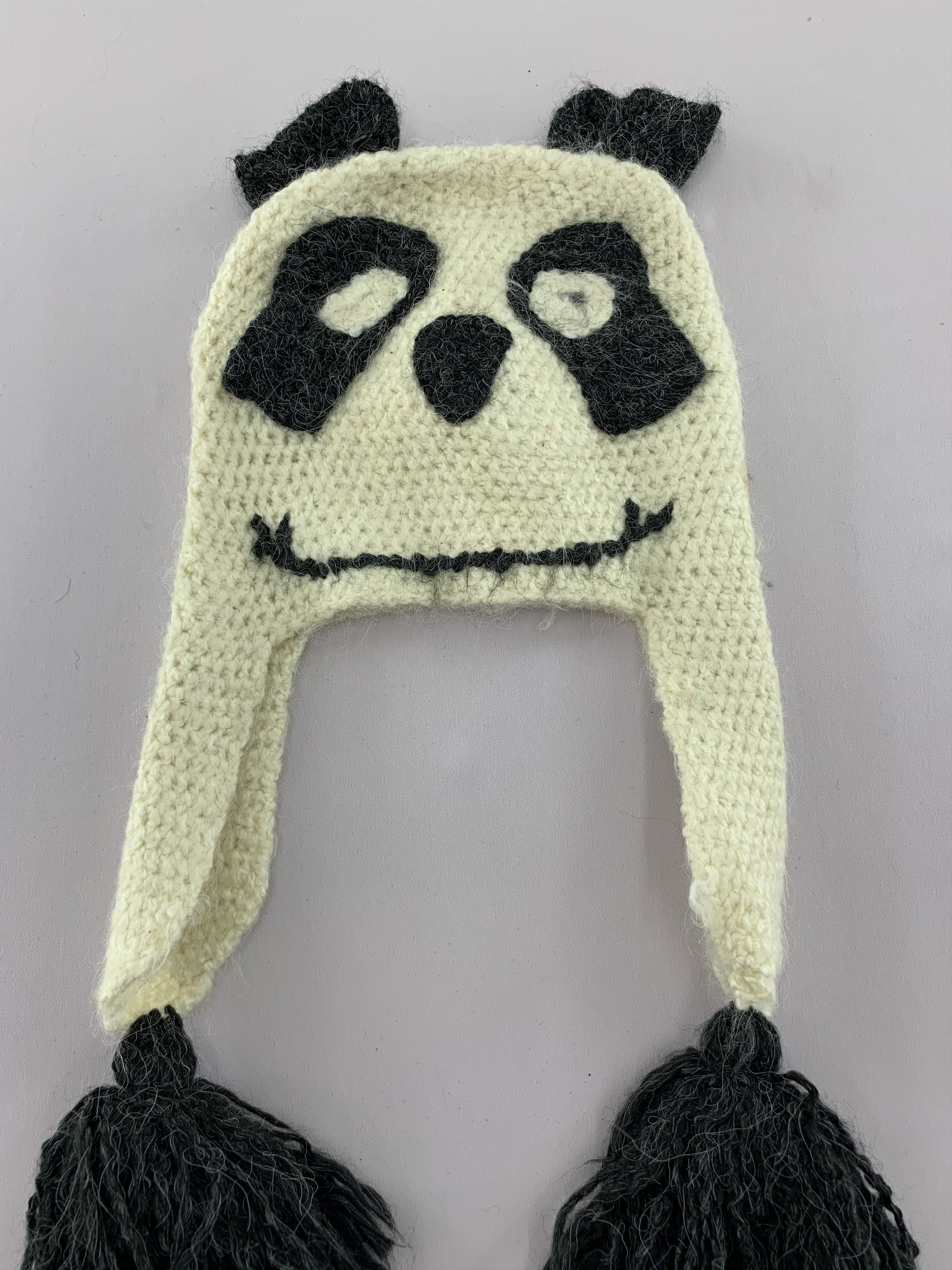 Handmade Kids Beanie Earflap Knitted Size ONE SIZE - 2 Thumbnail