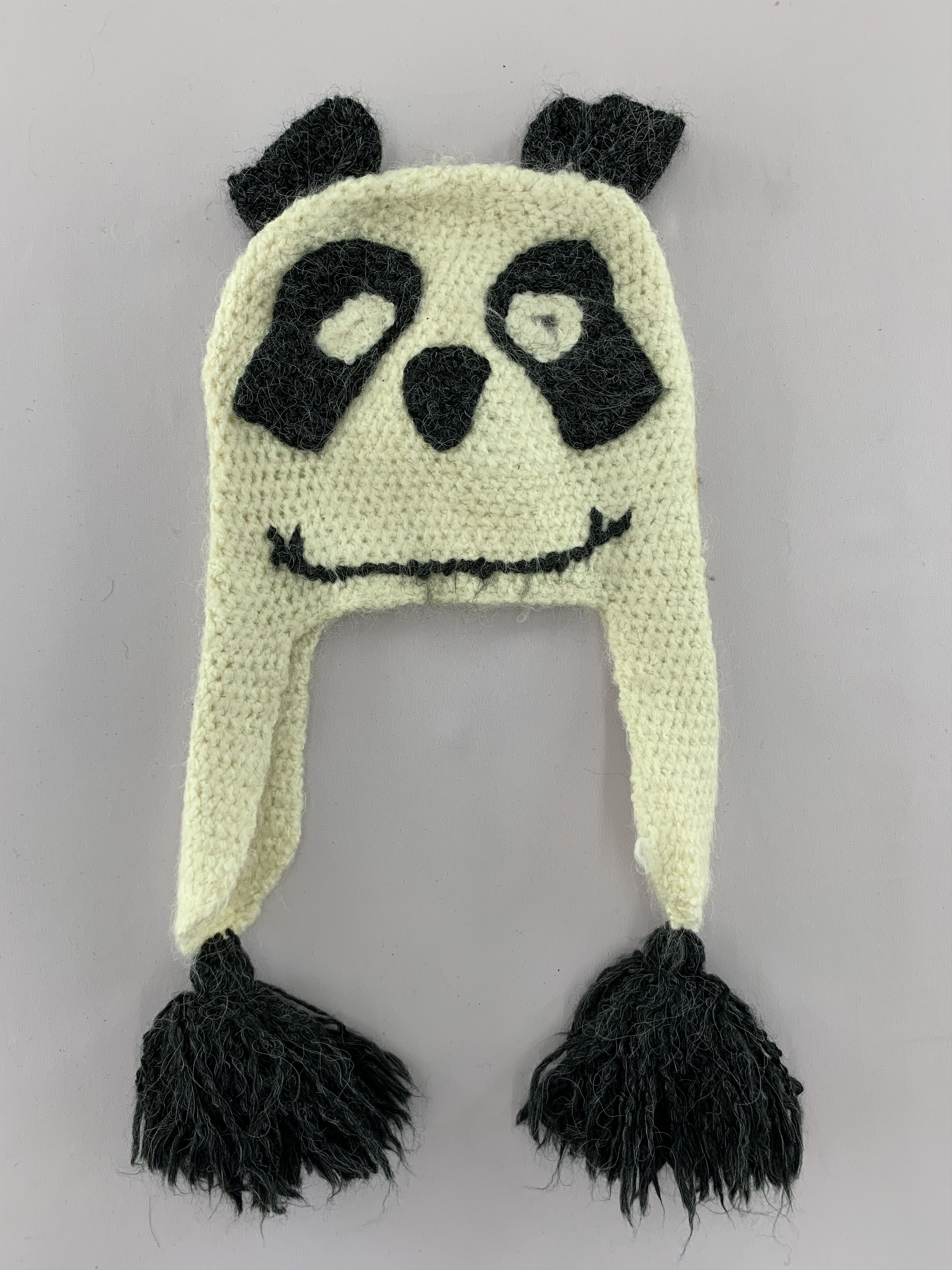 Handmade Kids Beanie Earflap Knitted Size ONE SIZE - 1 Thumbnail