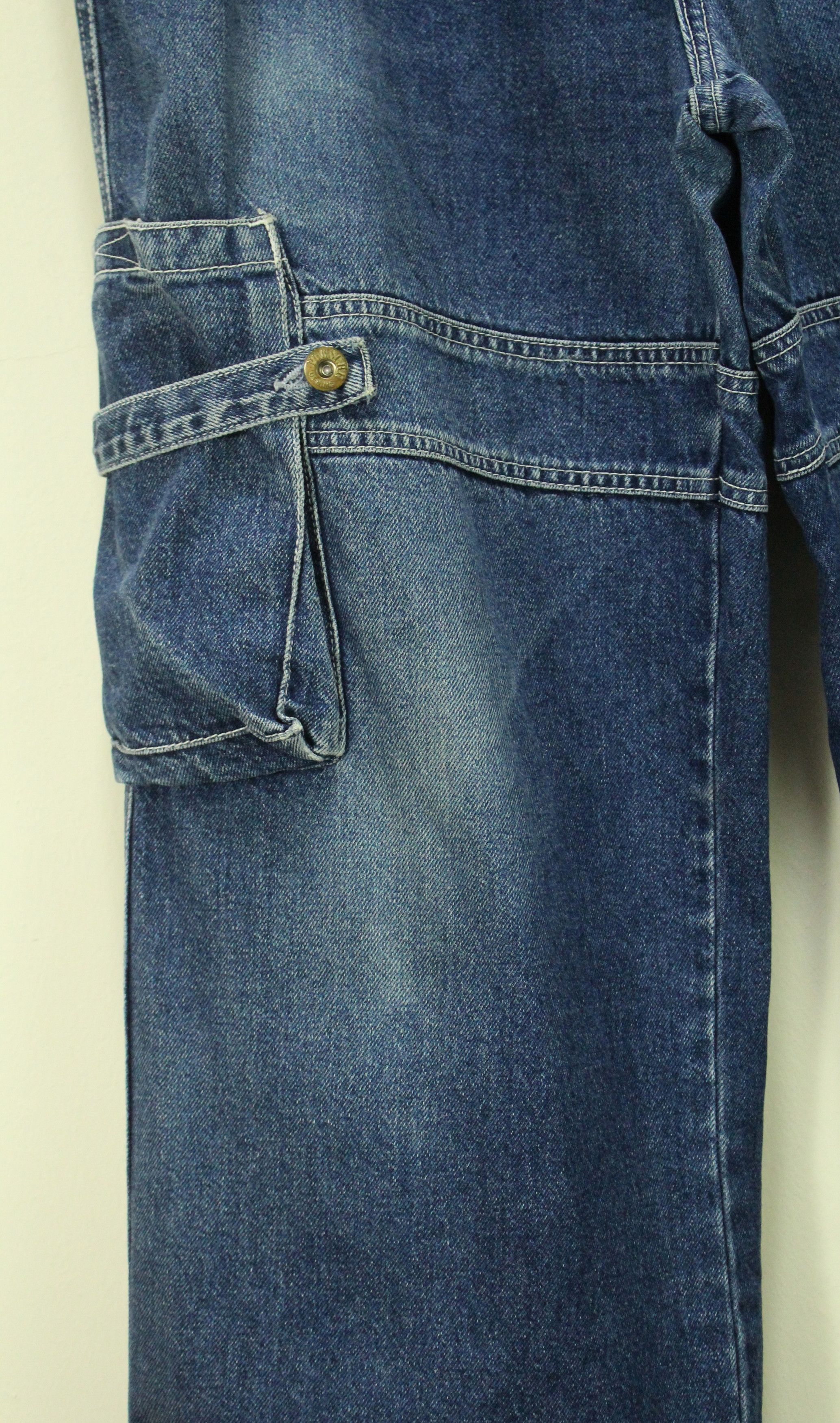 Vintage Vintage PORSCHE DENIM Cargo Bondage Distressed Baggy Size US 36 / EU 52 - 6 Thumbnail