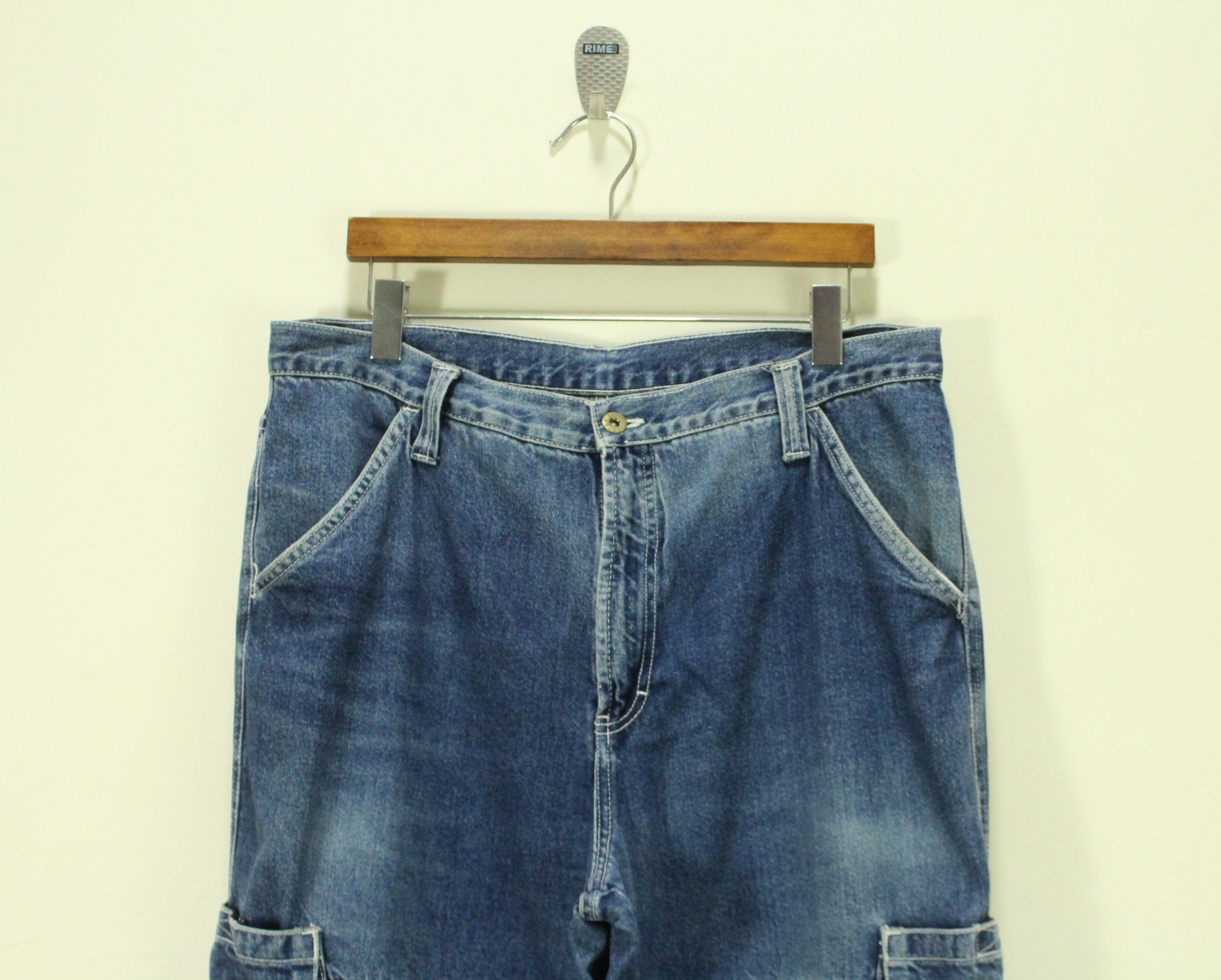 Vintage Vintage PORSCHE DENIM Cargo Bondage Distressed Baggy Size US 36 / EU 52 - 4 Thumbnail