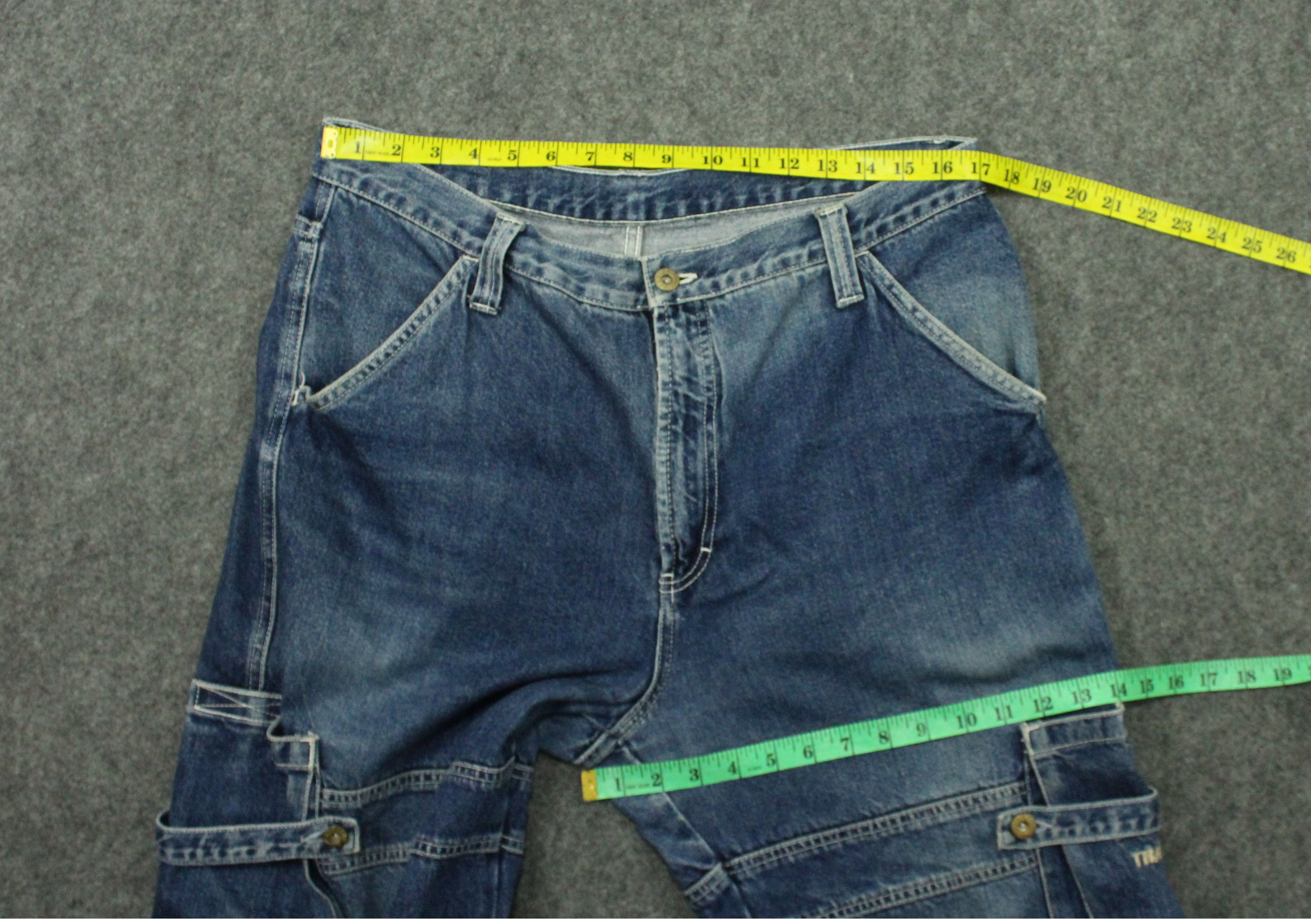 Vintage Vintage PORSCHE DENIM Cargo Bondage Distressed Baggy Size US 36 / EU 52 - 22 Thumbnail