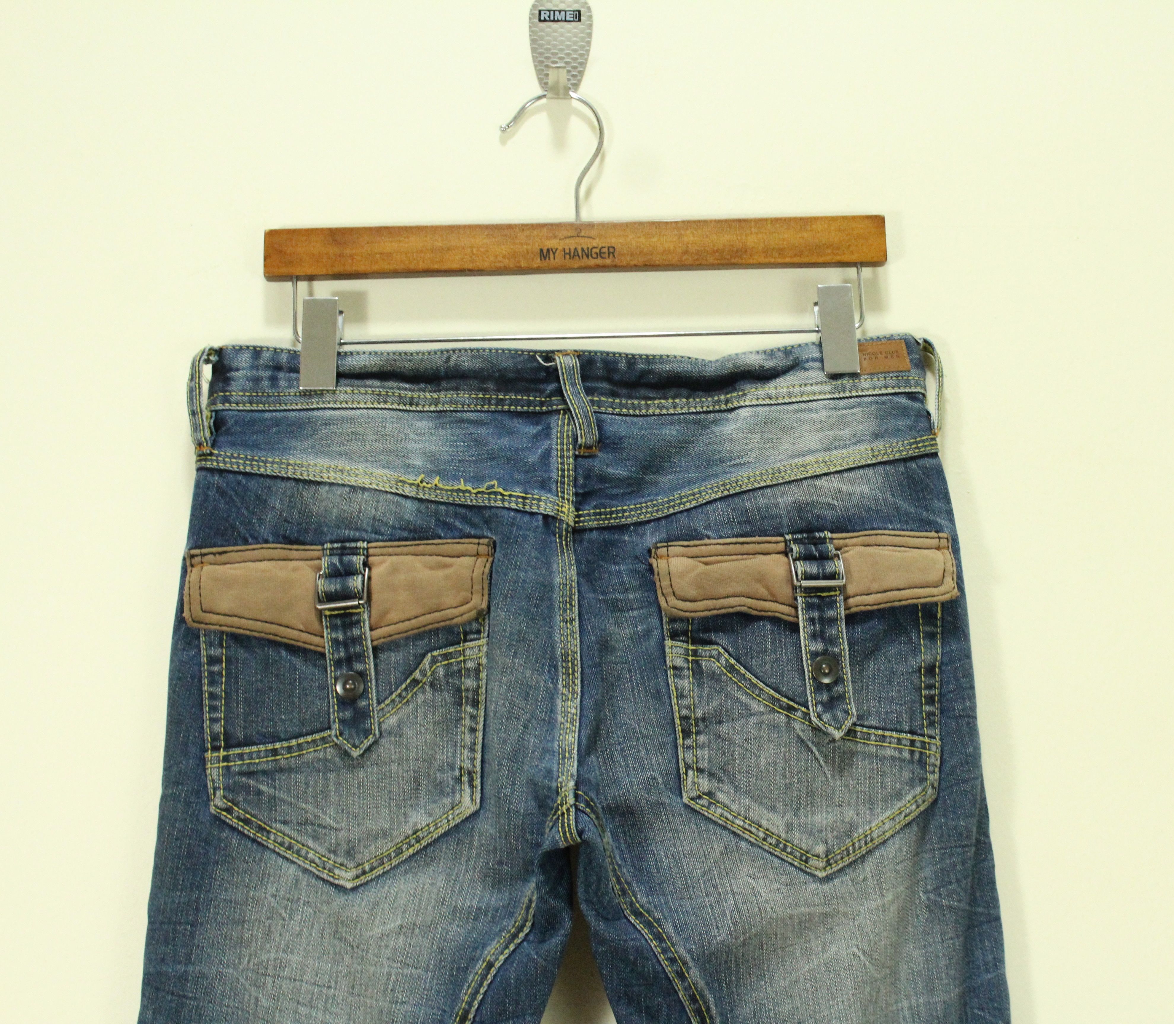 Japanese Brand NICOLE CLUB Denim Zipper Pocket Distressed Style Denim Size US 32 / EU 48 - 8 Thumbnail