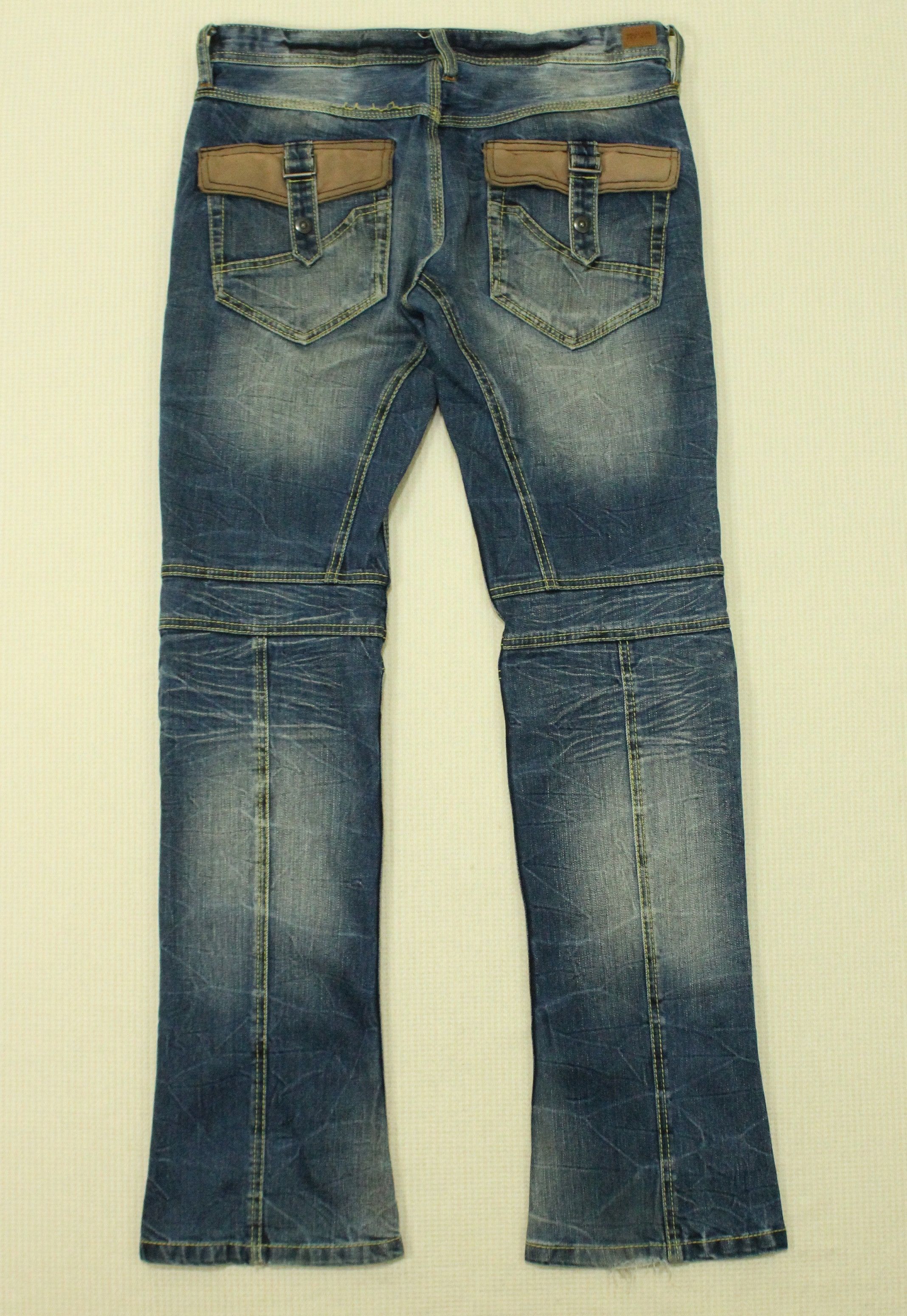 Japanese Brand NICOLE CLUB Denim Zipper Pocket Distressed Style Denim Size US 32 / EU 48 - 16 Thumbnail