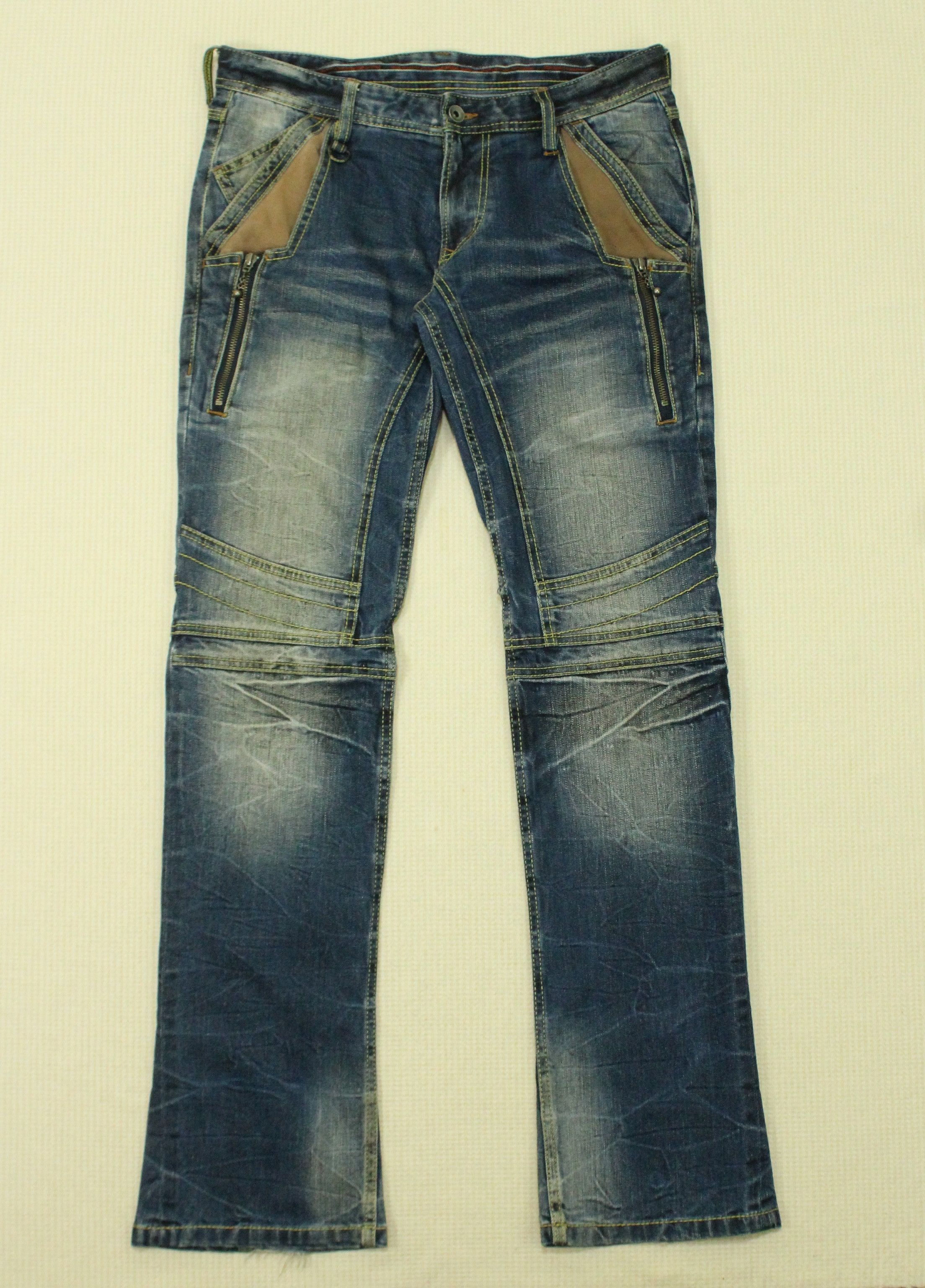 Japanese Brand NICOLE CLUB Denim Zipper Pocket Distressed Style Denim Size US 32 / EU 48 - 15 Thumbnail