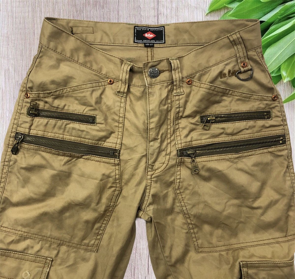 Lee 🔥Rare Lee Cooper Garment Service Label Utility Cargo Pants Size US 29 - 5 Thumbnail