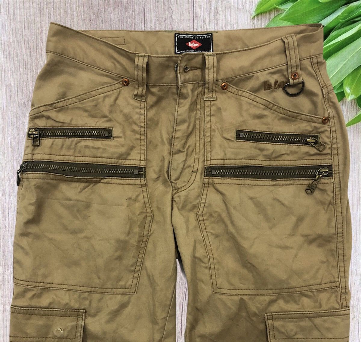 Lee 🔥Rare Lee Cooper Garment Service Label Utility Cargo Pants Size US 29 - 2 Thumbnail