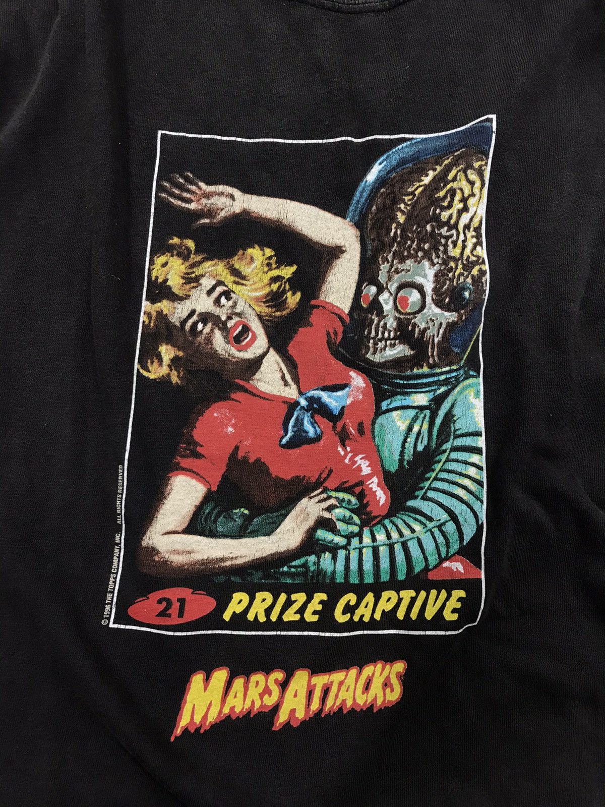 Vintage Vintage 90s 1996 T Shirt Mars Attacks Movie Tee Black Size US M / EU 48-50 / 2 - 3 Thumbnail