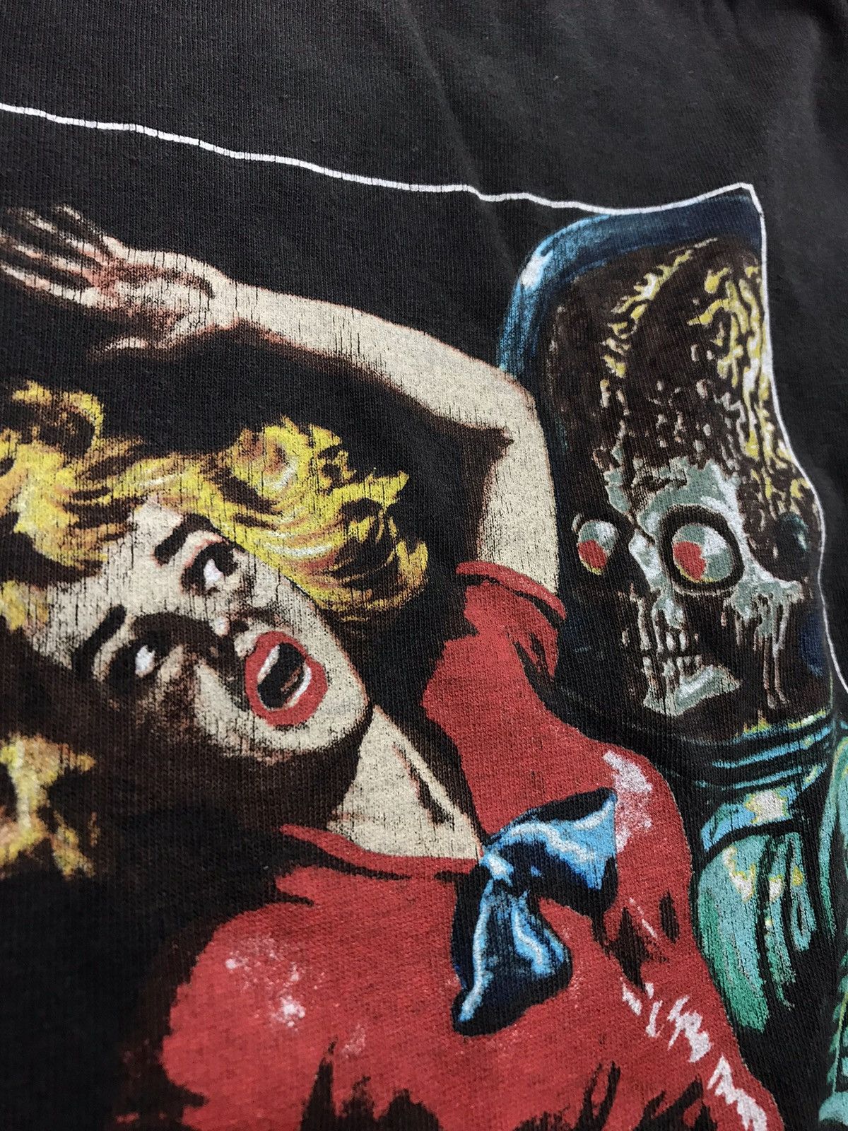 Vintage Vintage 90s 1996 T Shirt Mars Attacks Movie Tee Black Size US M / EU 48-50 / 2 - 4 Thumbnail