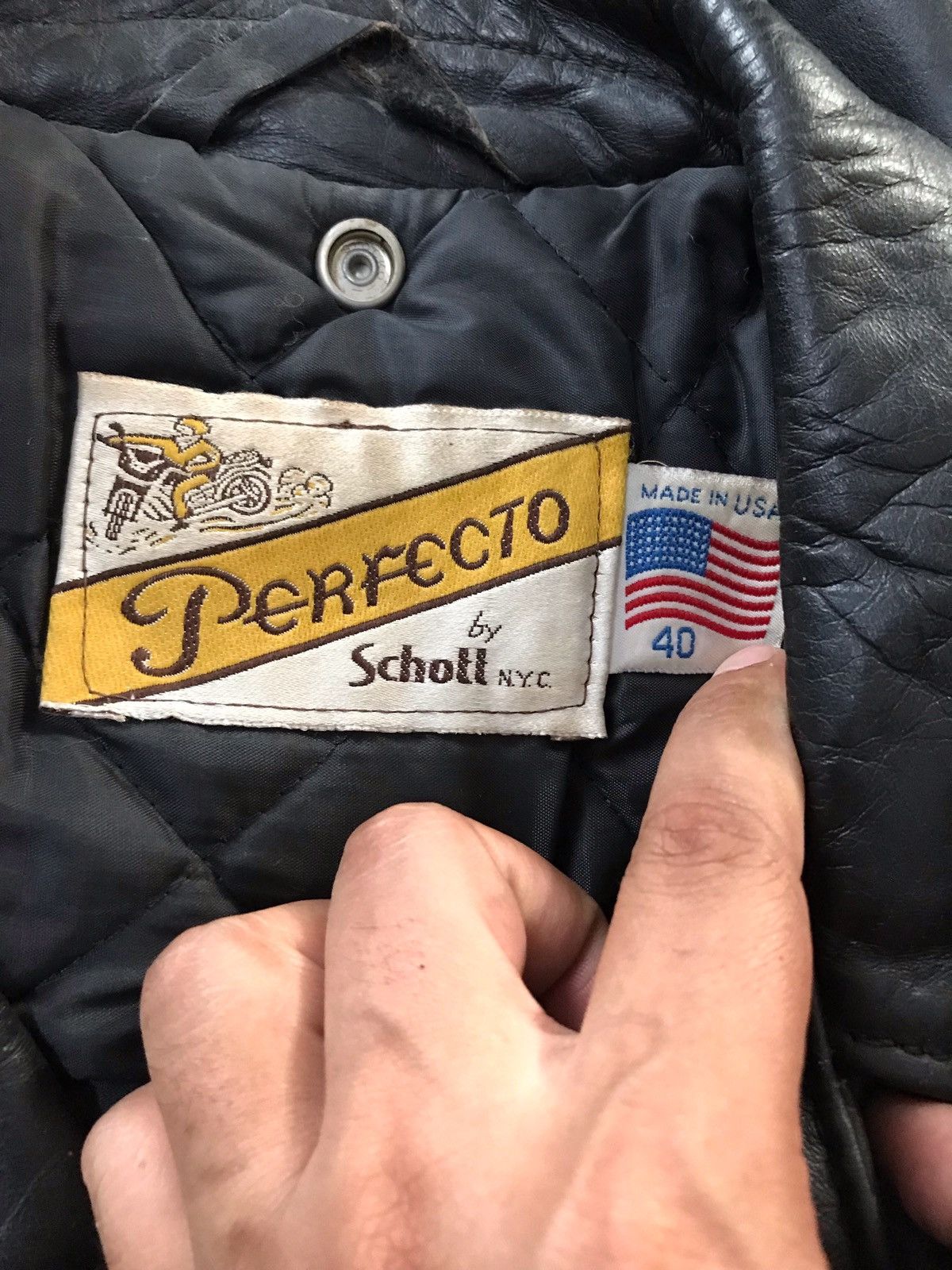 Schott × Vintage Vintage Schott Perfecto Cow Leather Motorcycle Jacket Size US M / EU 48-50 / 2 - 10 Thumbnail