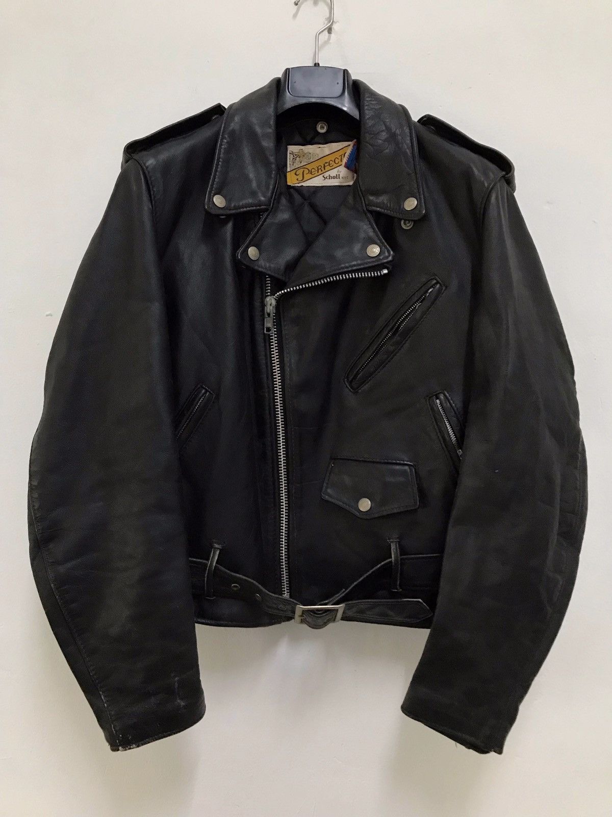 Schott × Vintage Vintage Schott Perfecto Cow Leather Motorcycle Jacket Size US M / EU 48-50 / 2 - 1 Thumbnail