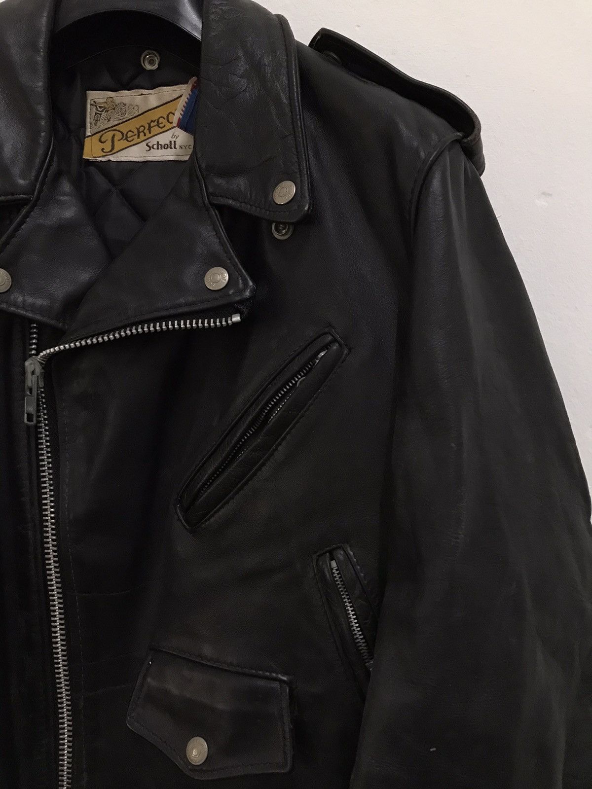 Schott × Vintage Vintage Schott Perfecto Cow Leather Motorcycle Jacket Size US M / EU 48-50 / 2 - 4 Thumbnail