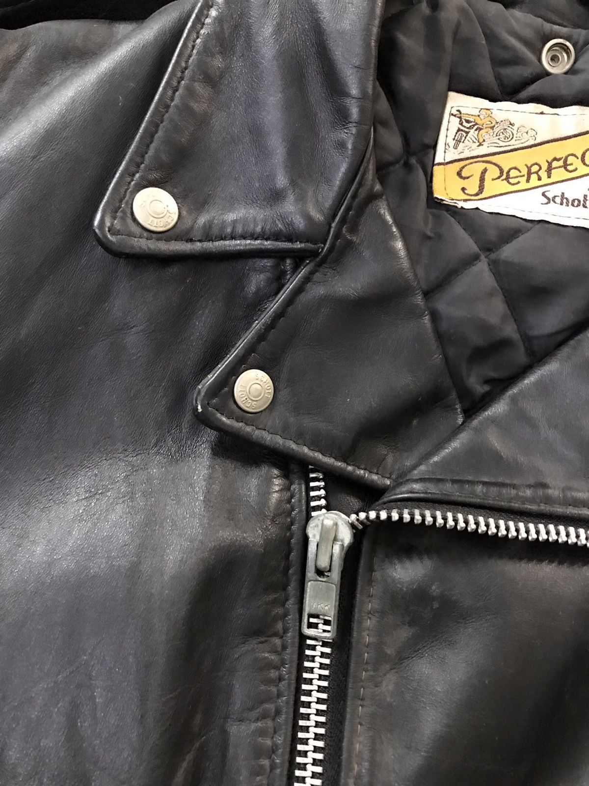 Schott × Vintage Vintage Schott Perfecto Cow Leather Motorcycle Jacket Size US M / EU 48-50 / 2 - 11 Thumbnail