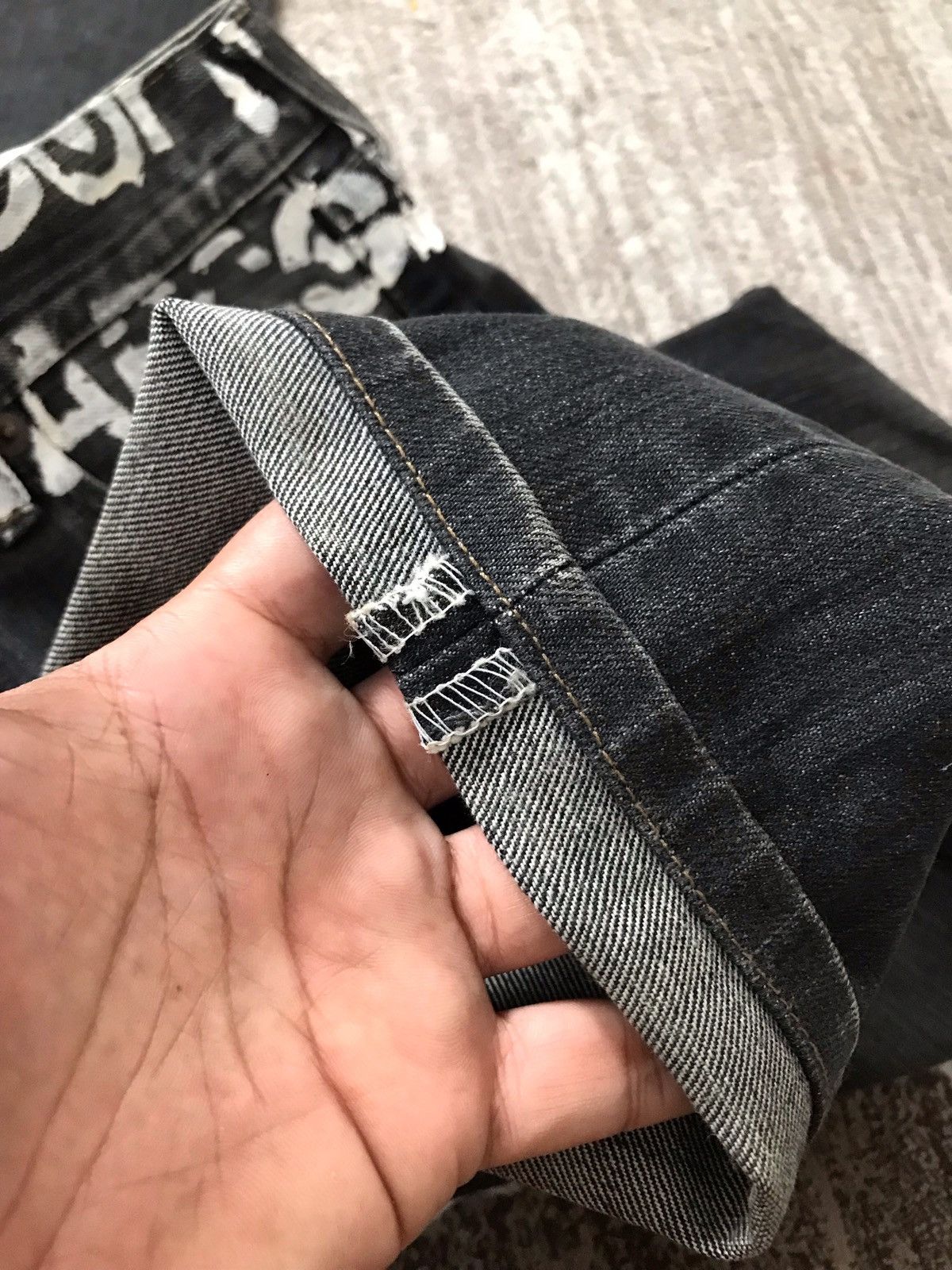 Comme des Garcons Old Master Levis Junya Watanabe CDG Corso Denim Black Jeans Size US 30 / EU 46 - 21 Thumbnail