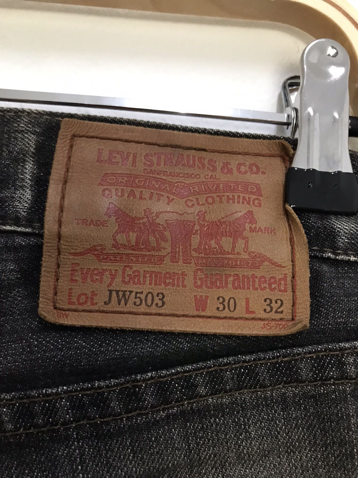 Comme des Garcons Old Master Levis Junya Watanabe CDG Corso Denim Black Jeans Size US 30 / EU 46 - 14 Thumbnail