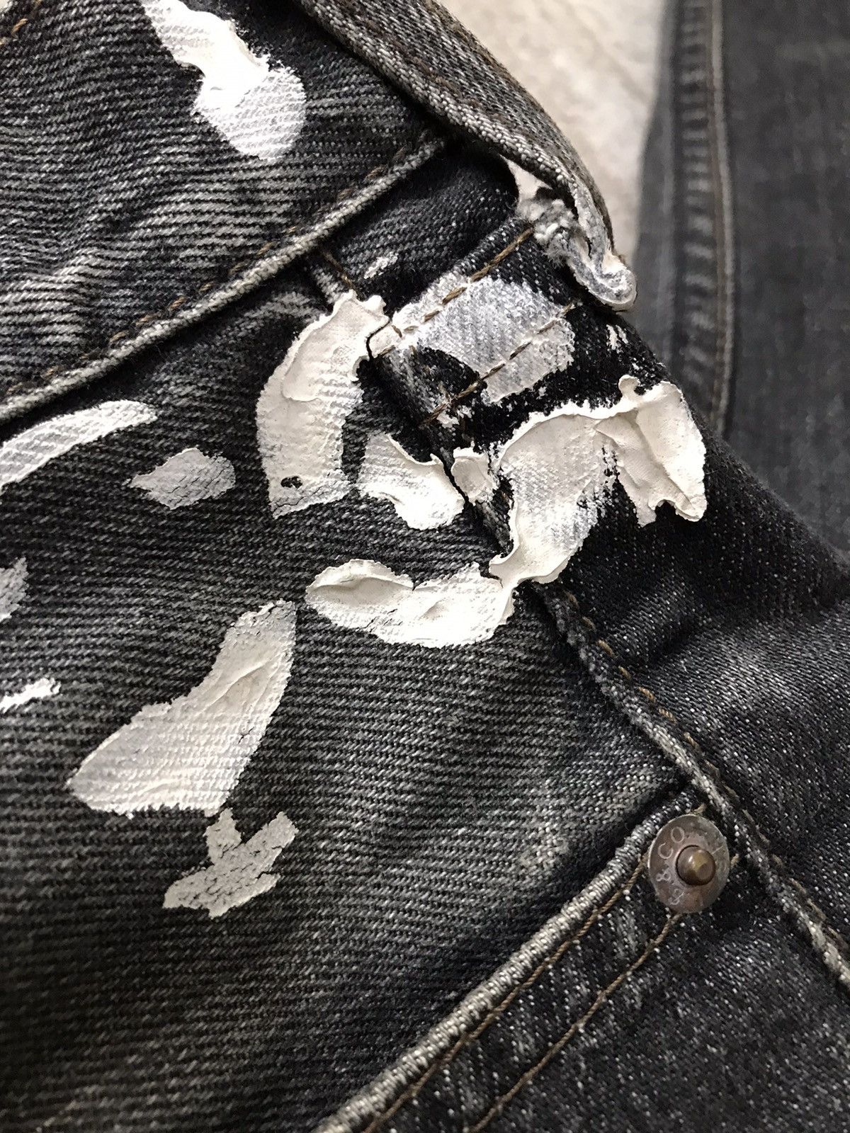 Comme des Garcons Old Master Levis Junya Watanabe CDG Corso Denim Black Jeans Size US 30 / EU 46 - 23 Thumbnail