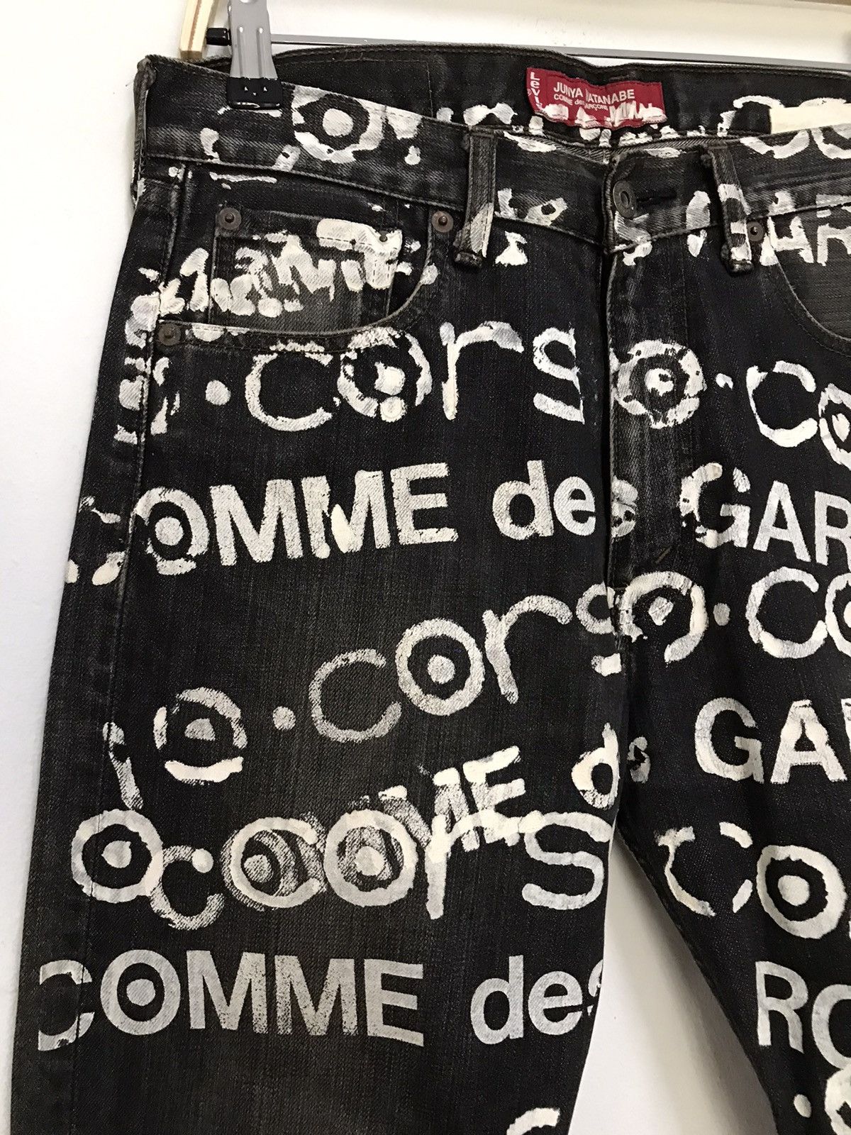 Comme des Garcons Old Master Levis Junya Watanabe CDG Corso Denim Black Jeans Size US 30 / EU 46 - 3 Thumbnail