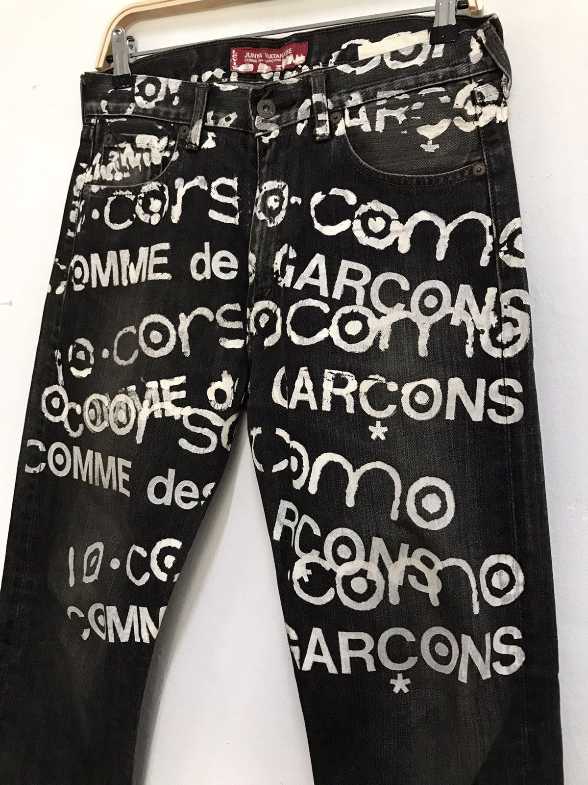 Comme des Garcons Old Master Levis Junya Watanabe CDG Corso Denim Black Jeans Size US 30 / EU 46 - 7 Thumbnail