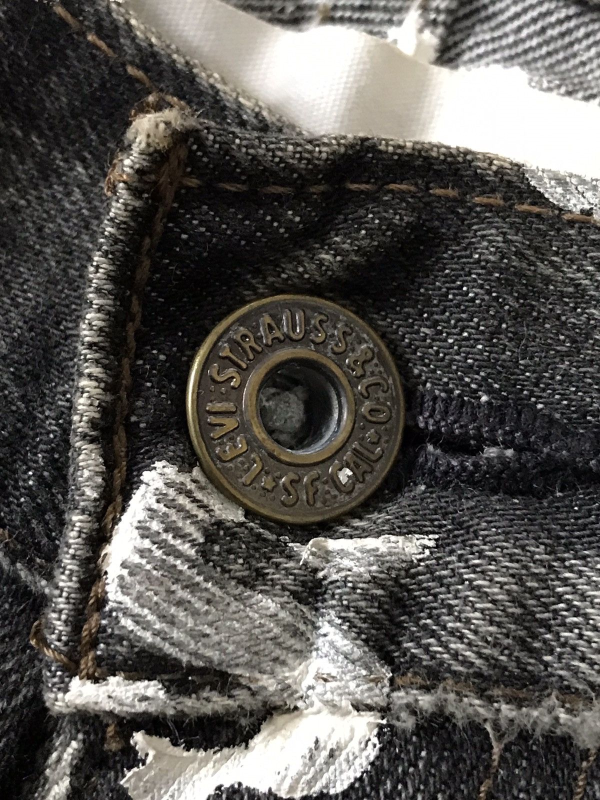 Comme des Garcons Old Master Levis Junya Watanabe CDG Corso Denim Black Jeans Size US 30 / EU 46 - 15 Thumbnail