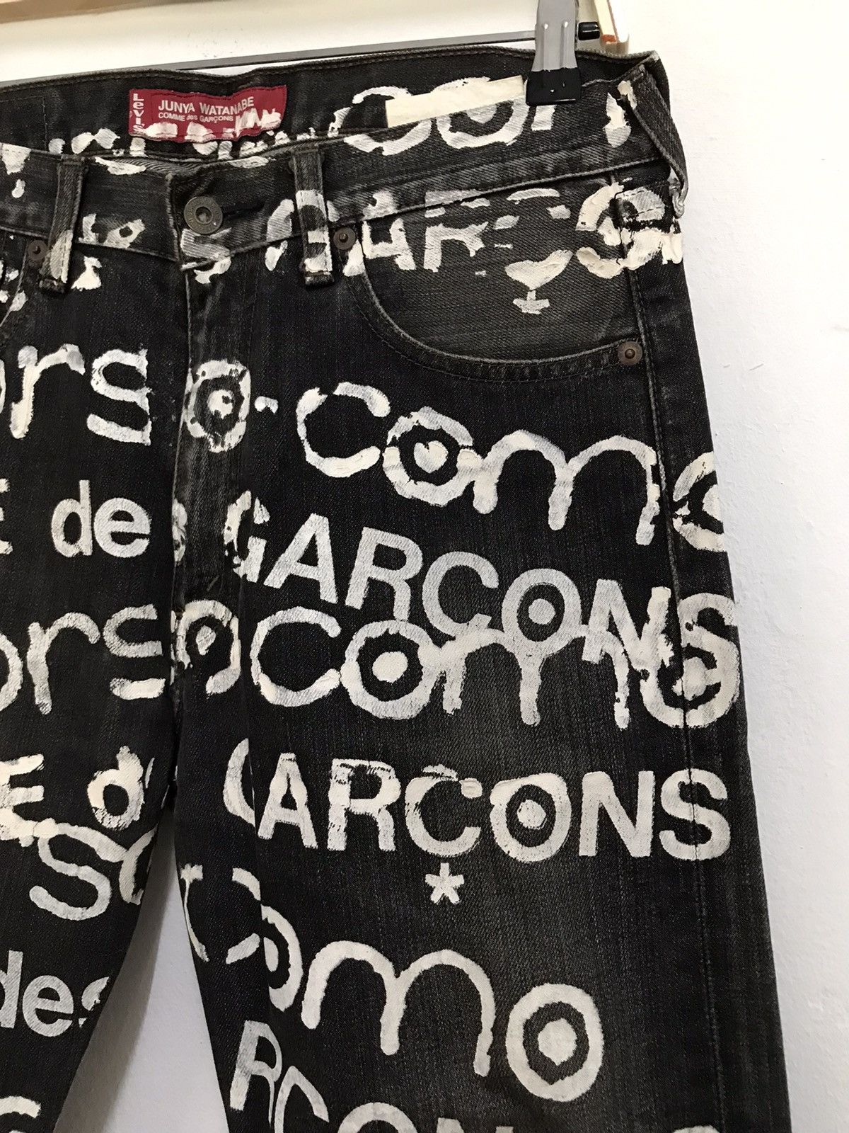 Comme des Garcons Old Master Levis Junya Watanabe CDG Corso Denim Black Jeans Size US 30 / EU 46 - 5 Thumbnail