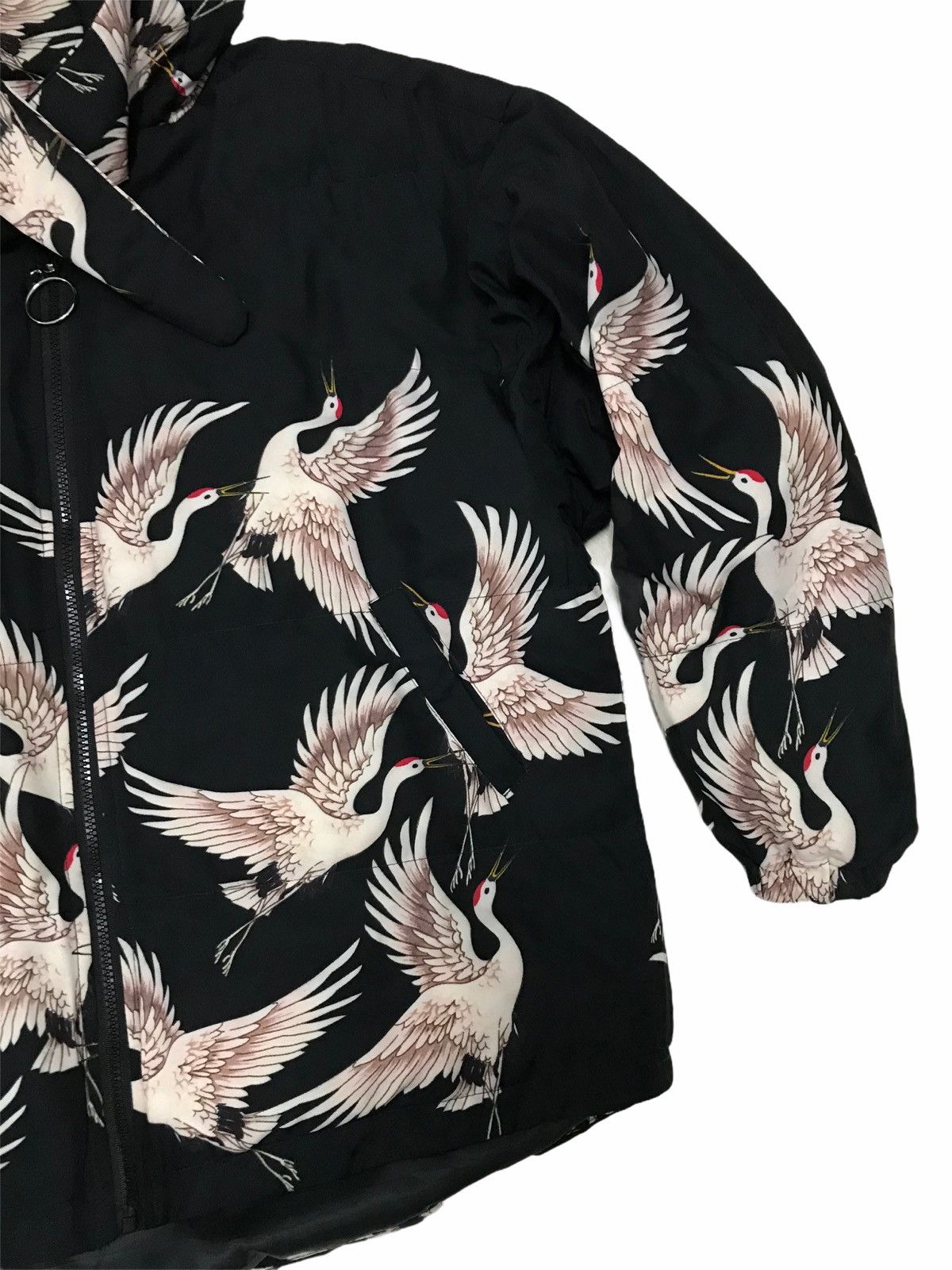 Japanese Brand × Vintage Vintage Hoodie Puffer Jacket Flying Crane / G001 Size US M / EU 48-50 / 2 - 2 Thumbnail