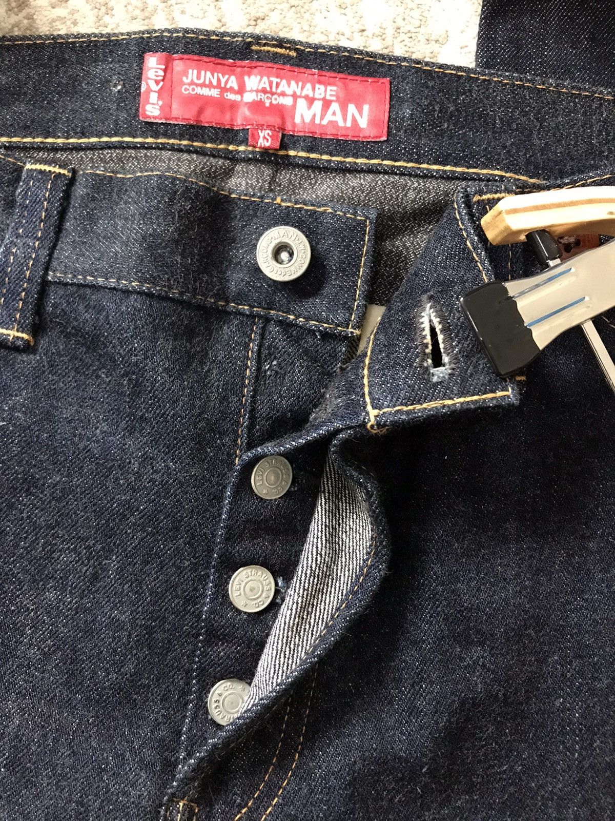 Comme des Garcons × Junya Watanabe × Levi's AD2009 Junya Watanabe Levis 501XX Big E Double Knee Denim Size US 32 / EU 48 - 20 Thumbnail