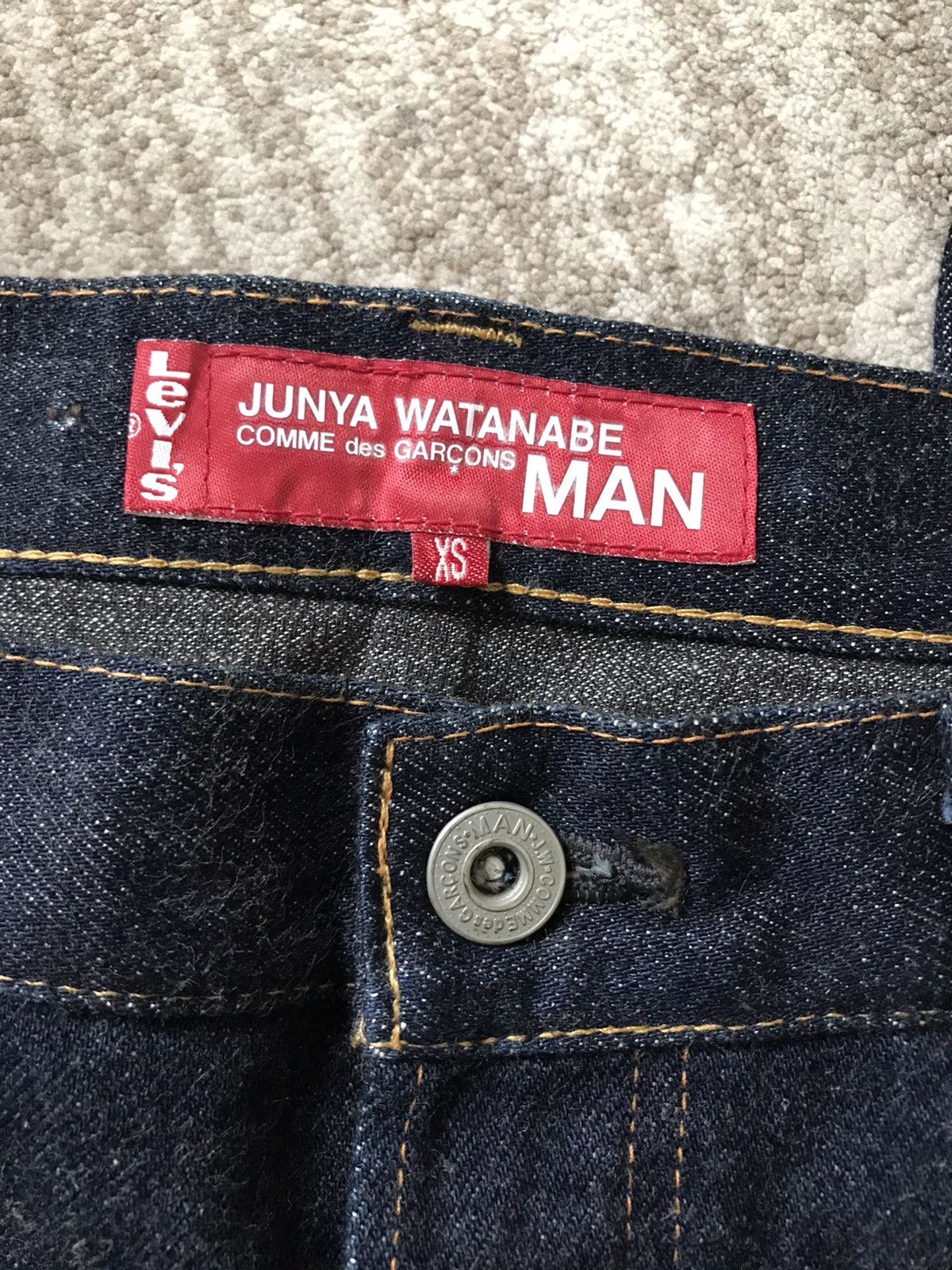 Comme des Garcons × Junya Watanabe × Levi's AD2009 Junya Watanabe Levis 501XX Big E Double Knee Denim Size US 32 / EU 48 - 19 Thumbnail