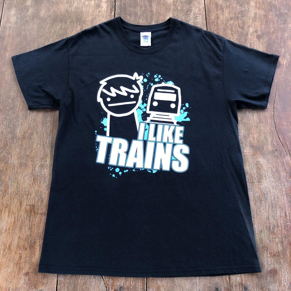 Band Tees Thrashed Faded I Like Trains Alternative Rock Band T Shirt Size US L / EU 52-54 / 3 - 1 Thumbnail