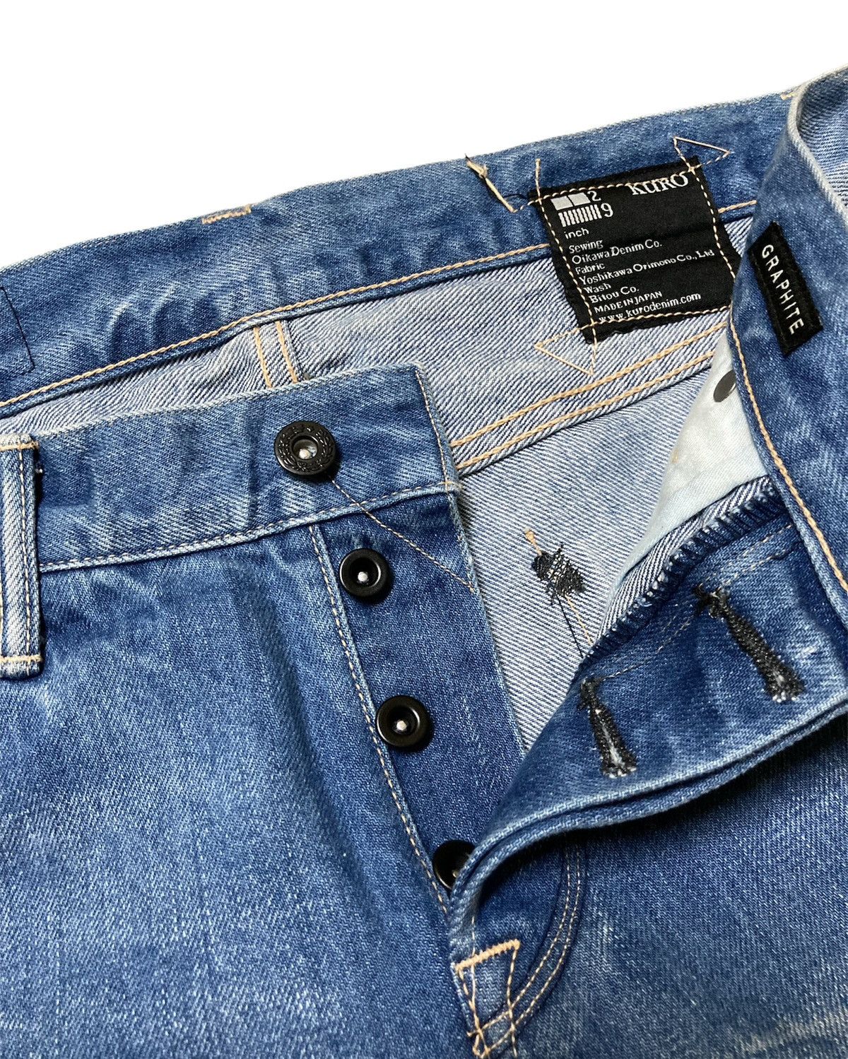 KURO Vintage Kuro Graphite Denim Red Selvedge Jean Size US 30 / EU 46 - 5 Thumbnail